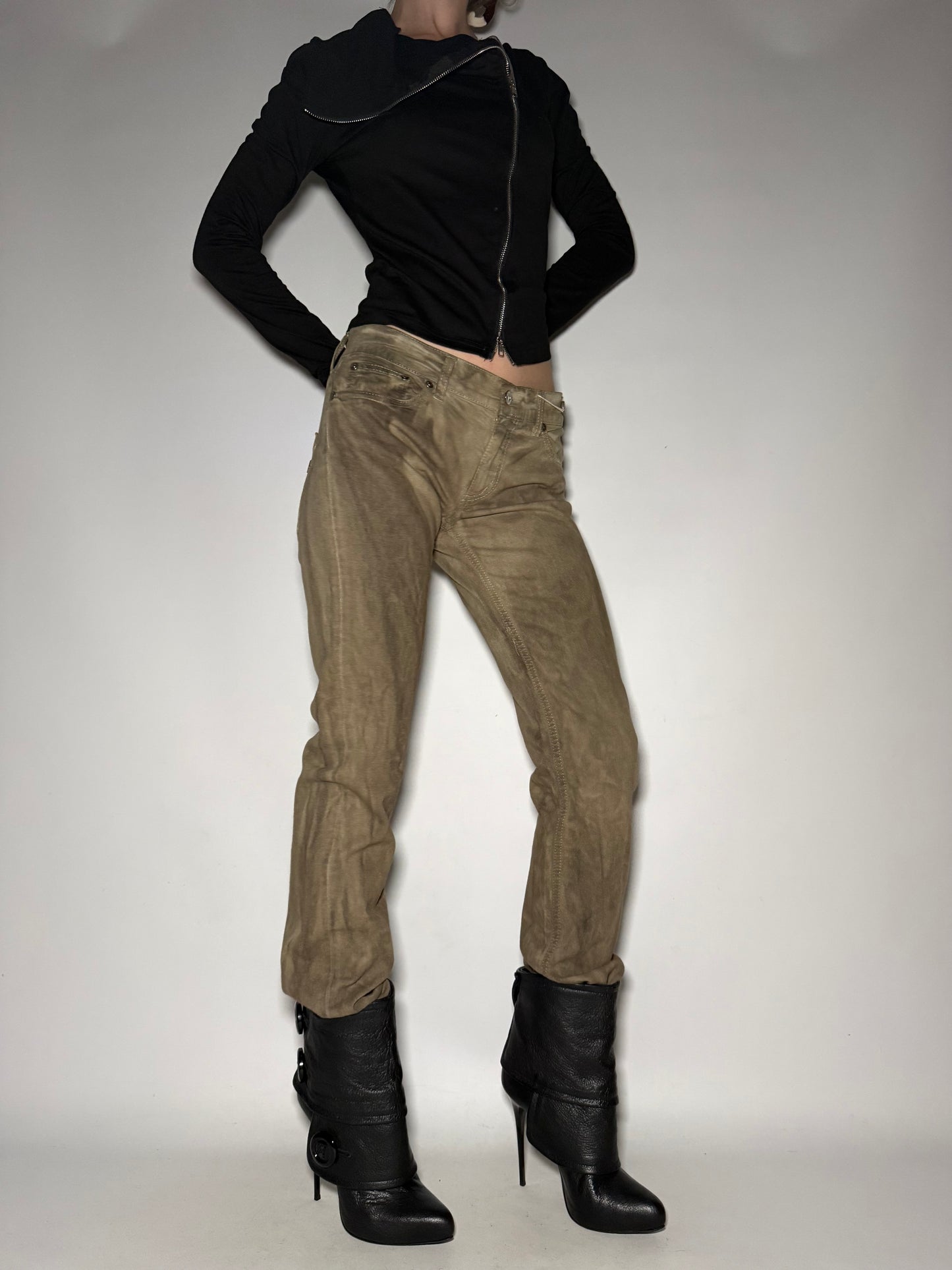 Vintage Italian Dondup Washed Straight Pants Twinkling Global