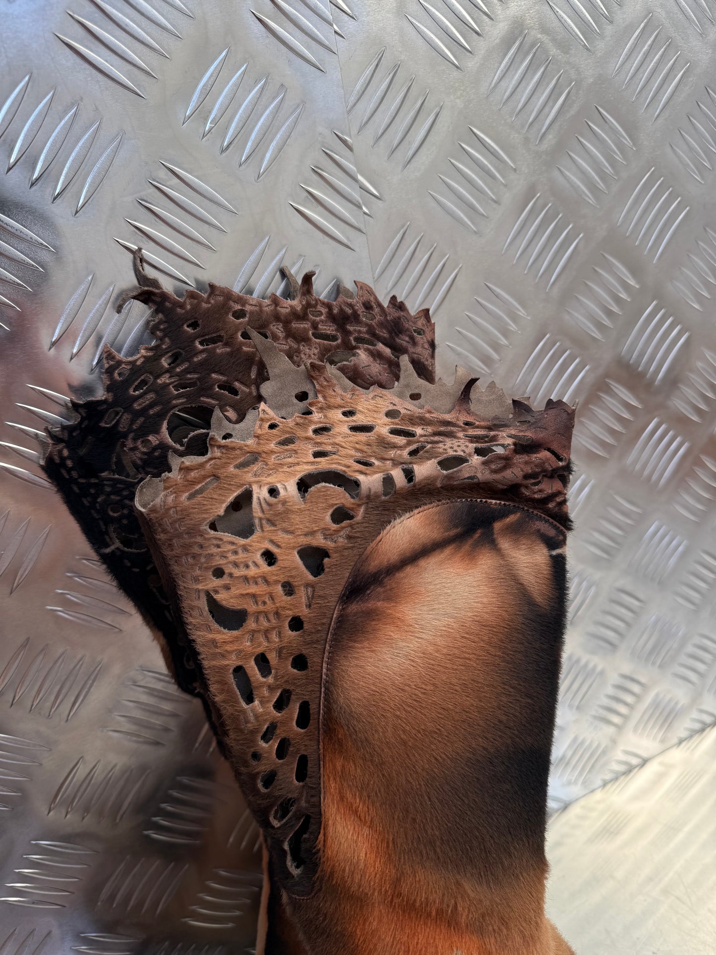 Vintage Italian pony-hair leather boots Twinkling Global