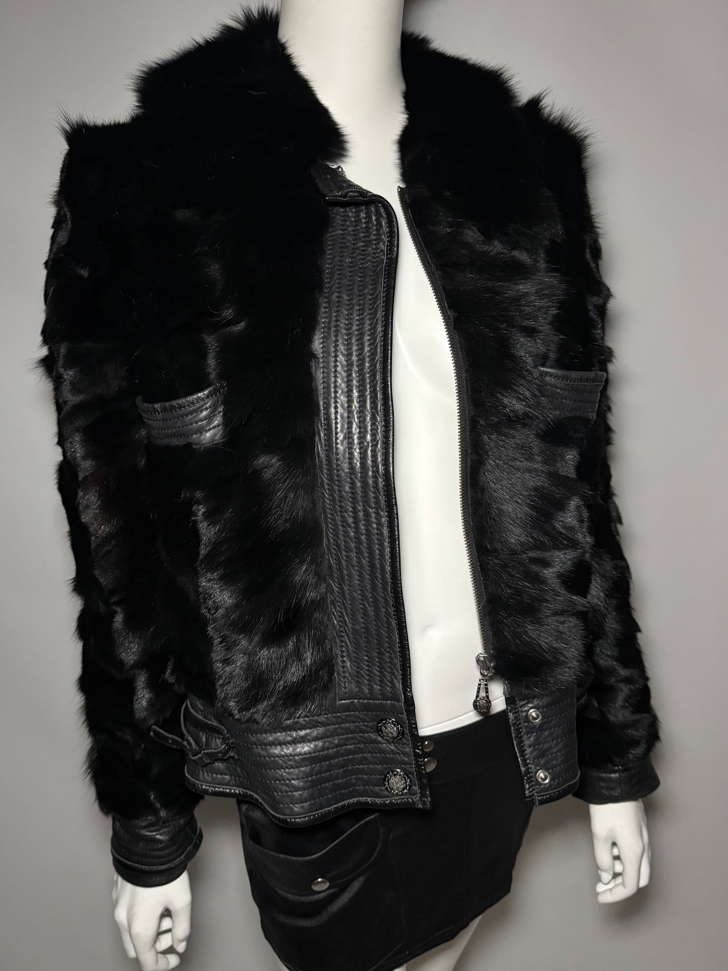 Vintage leather jacket with real fur – TWINKLING GLOBAL