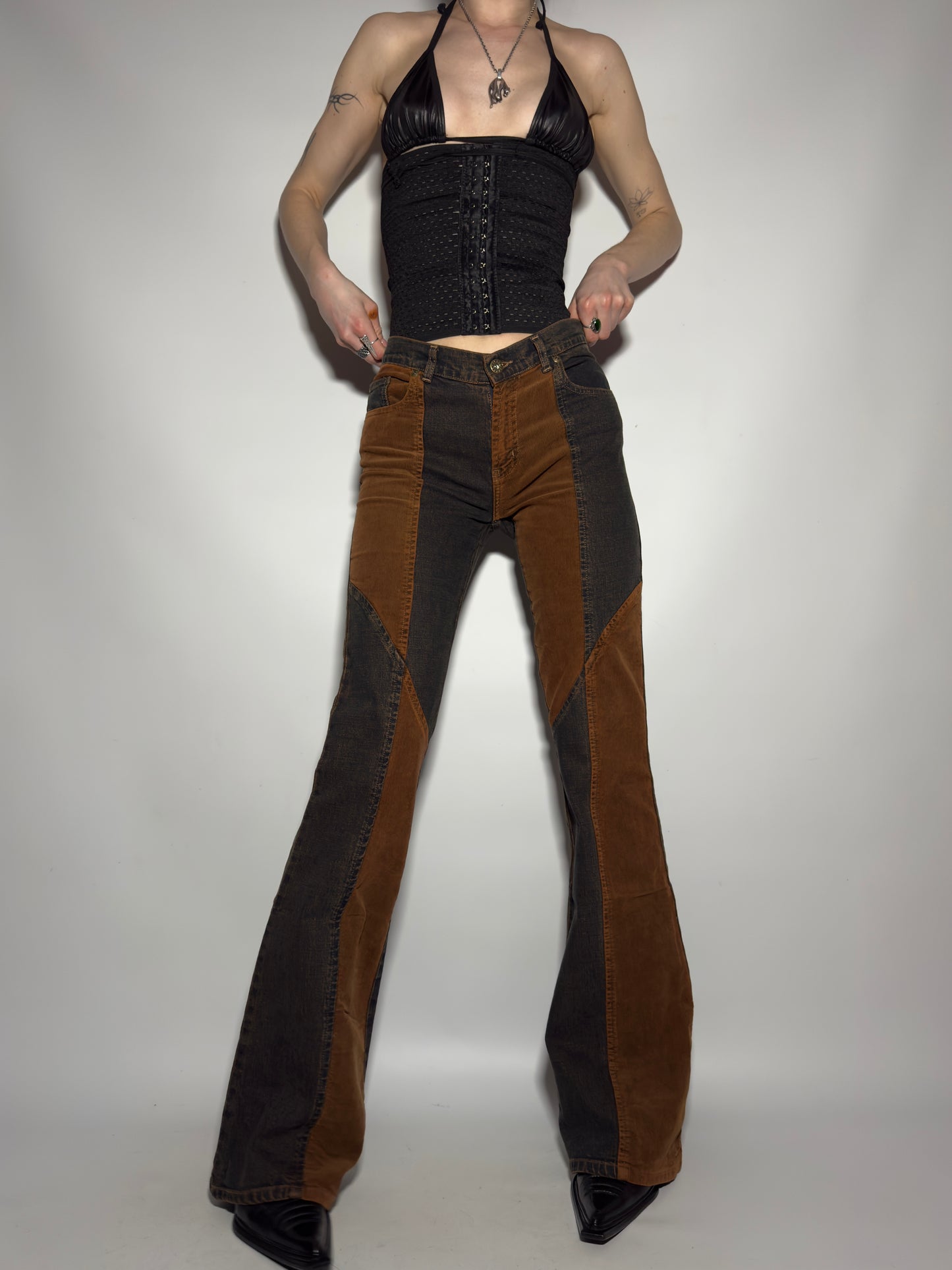 Vintage Brownish Flared jeans - TWINKLING GLOBAL
