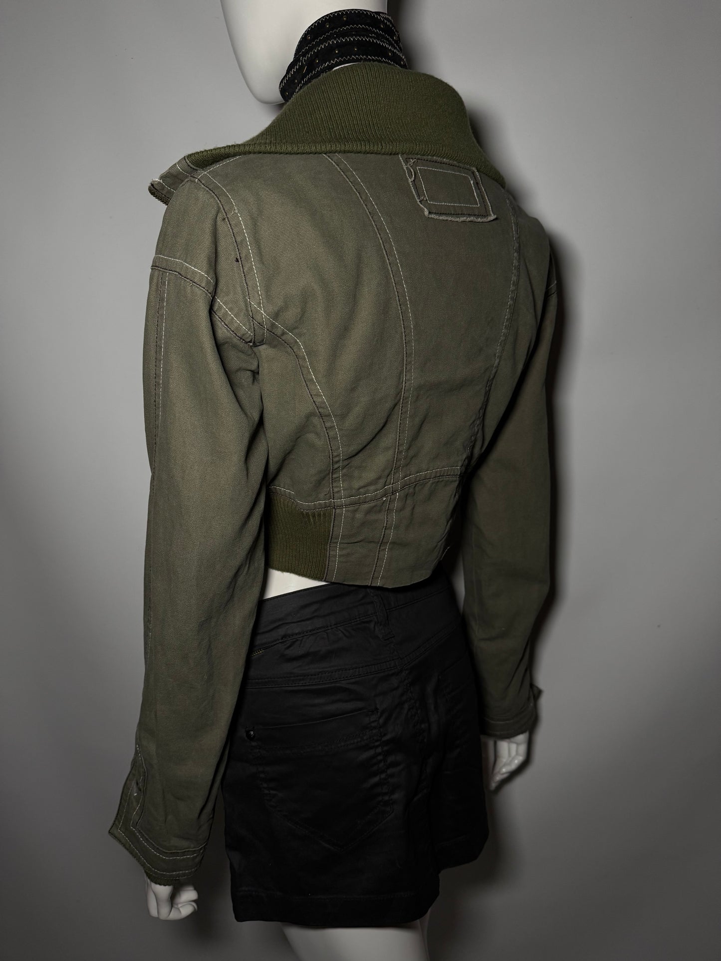 Vintage Cropped Denim Jacket - TWINKLING GLOBAL