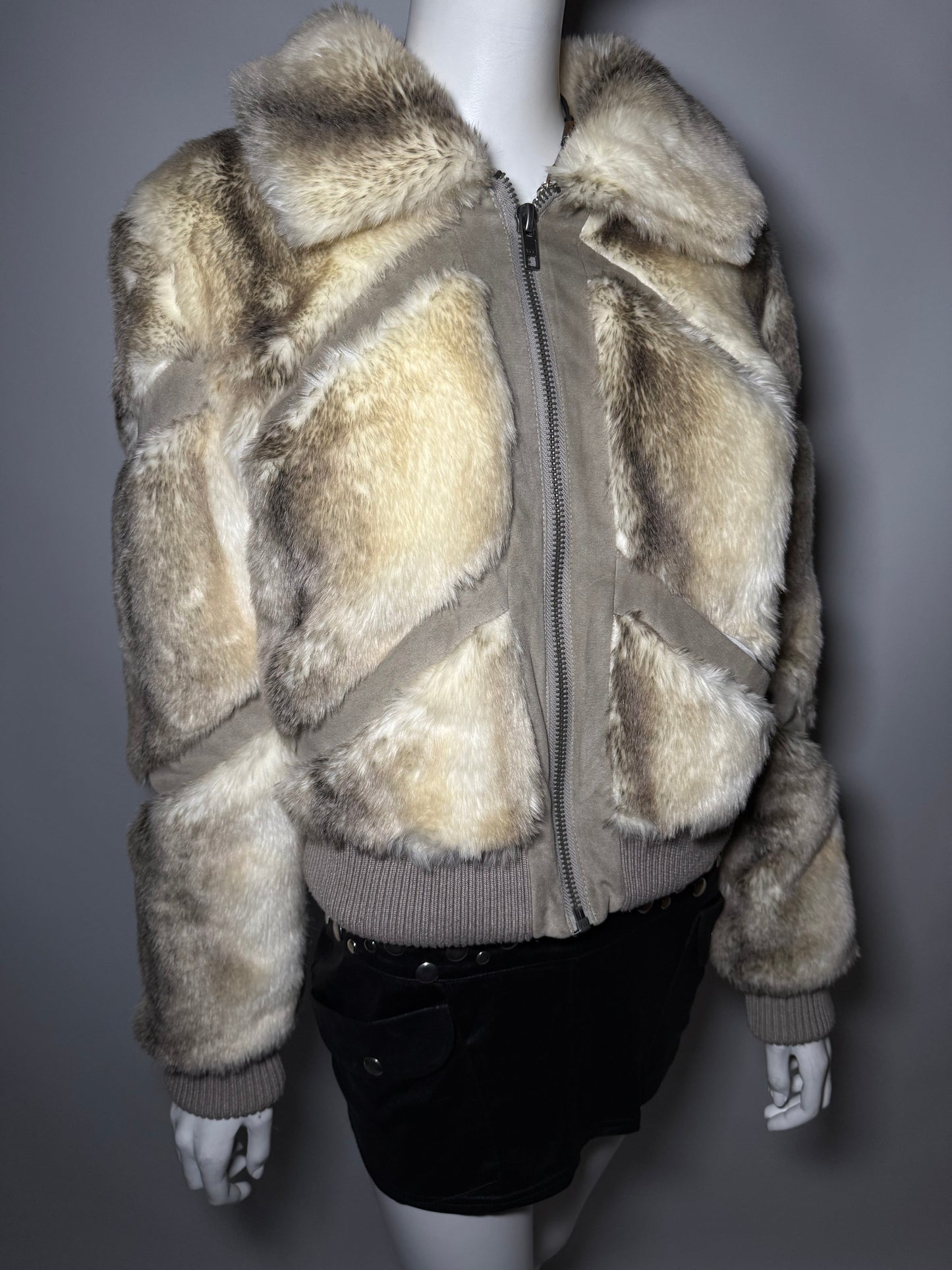 Vintage faux fur bomber jacket Twinkling Global