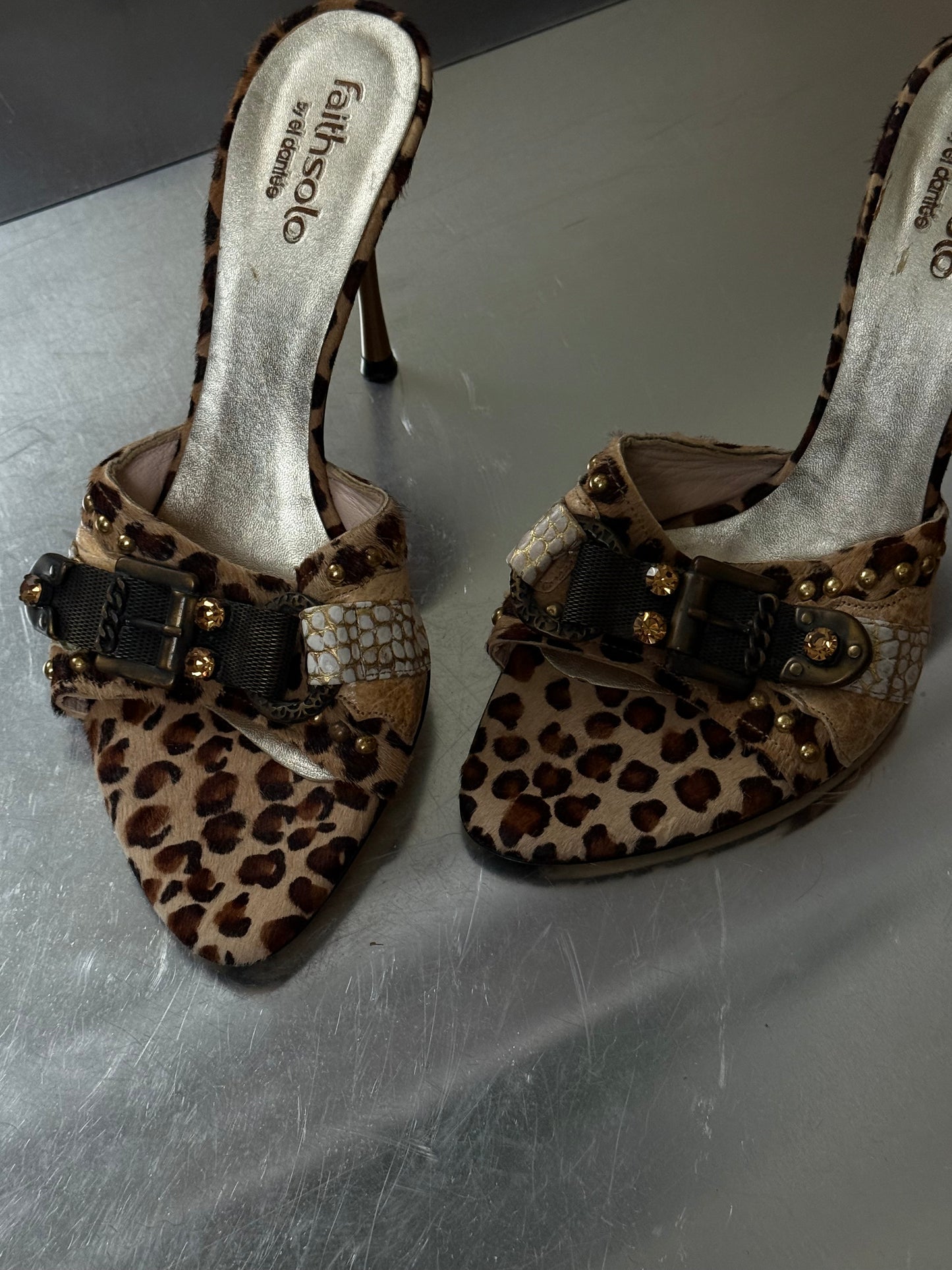 Vintage Leopard Print Mules Faith by El Dantes – Twinkling Global