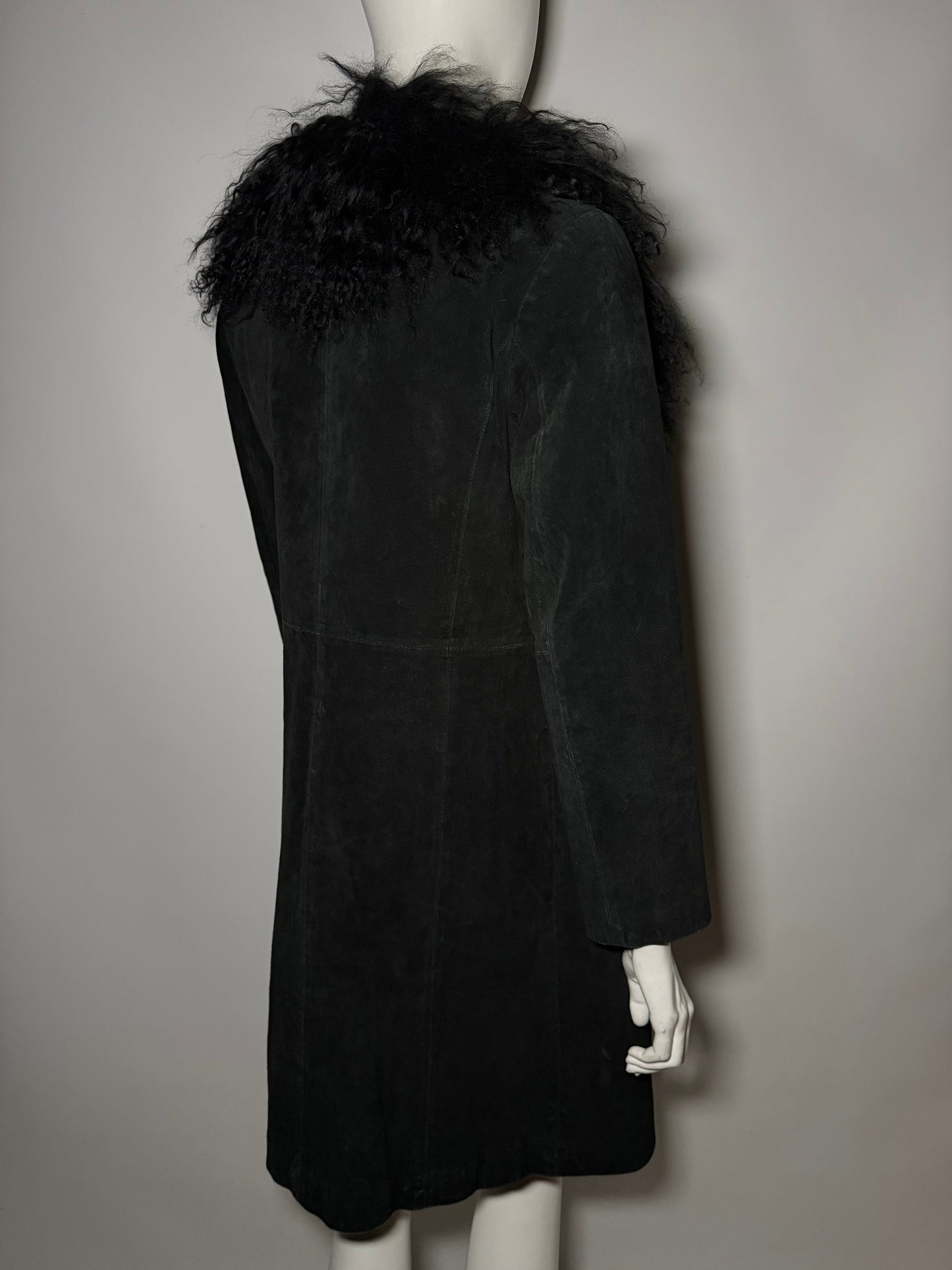 Vintage suede Penny Lane Afghan coat with llama fur Twinkling Global