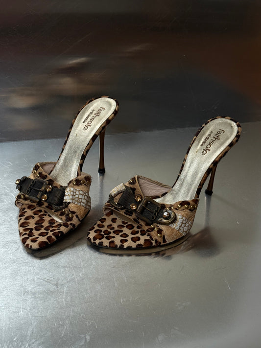 Vintage Leopard Print Mules Faith by El Dantes – Twinkling Global