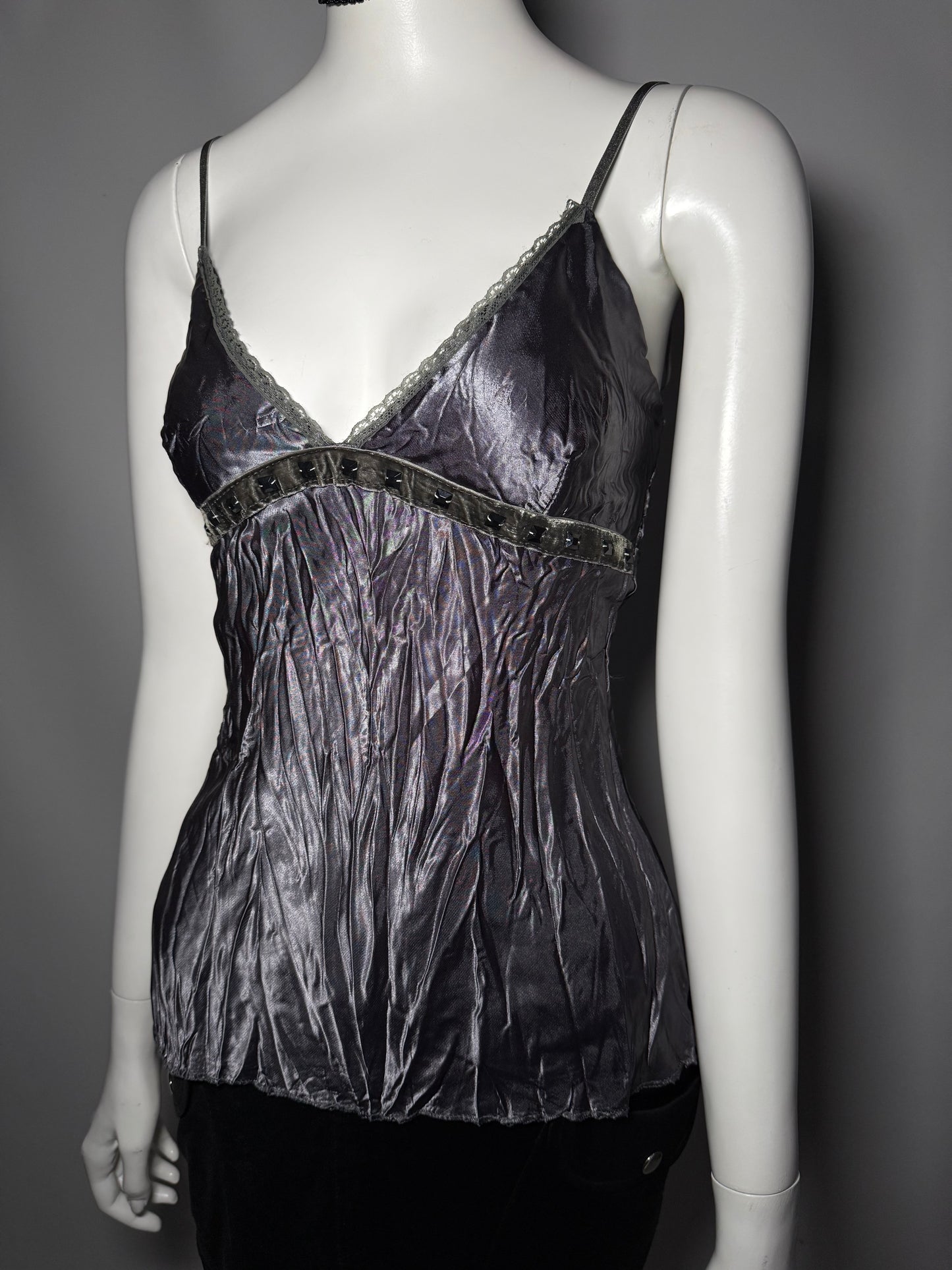 Shiny Crinkled Camisole Top TWINKLING