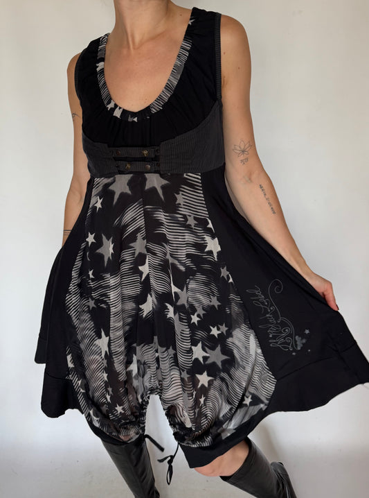 Asymmetrical Star Print Dress – Paris  Twinkling