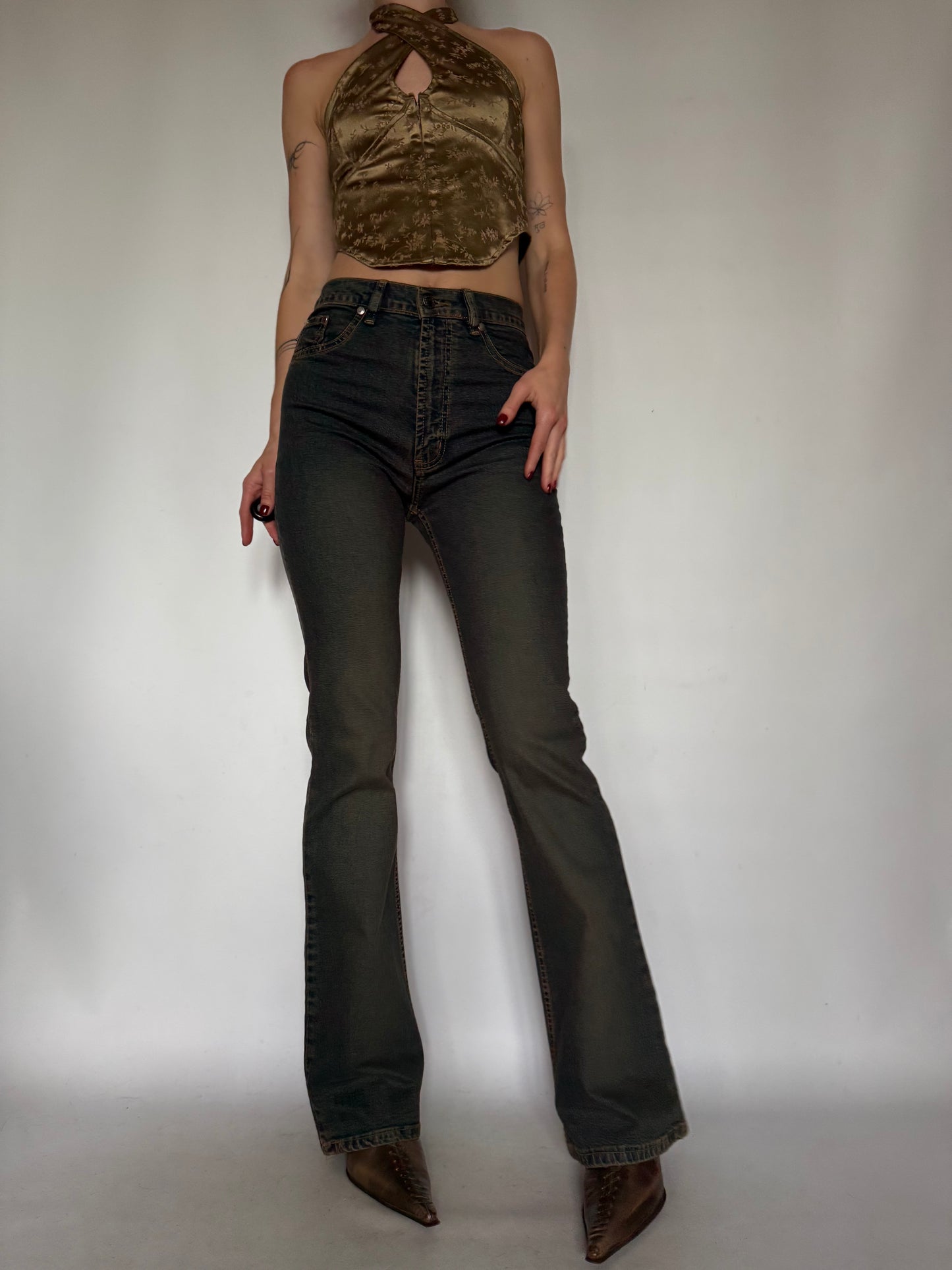 Vintage Rusty Flared Jeans Twinkling Global