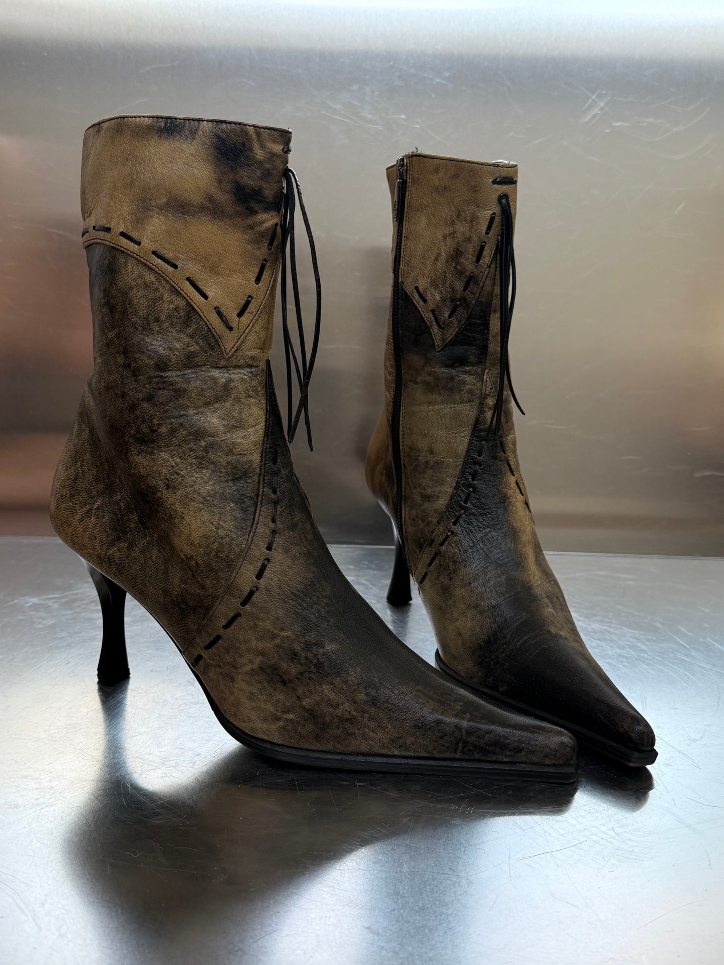 Vintage Leather Boots Giovanni Giusti Twinkling Global