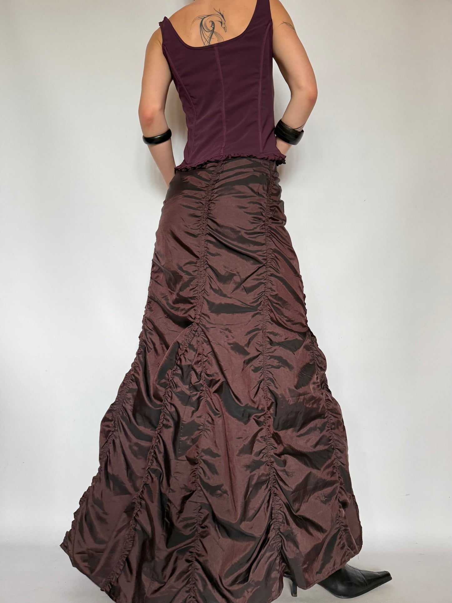 Vintage Ruched Maxi Skirt – Twinkling Global