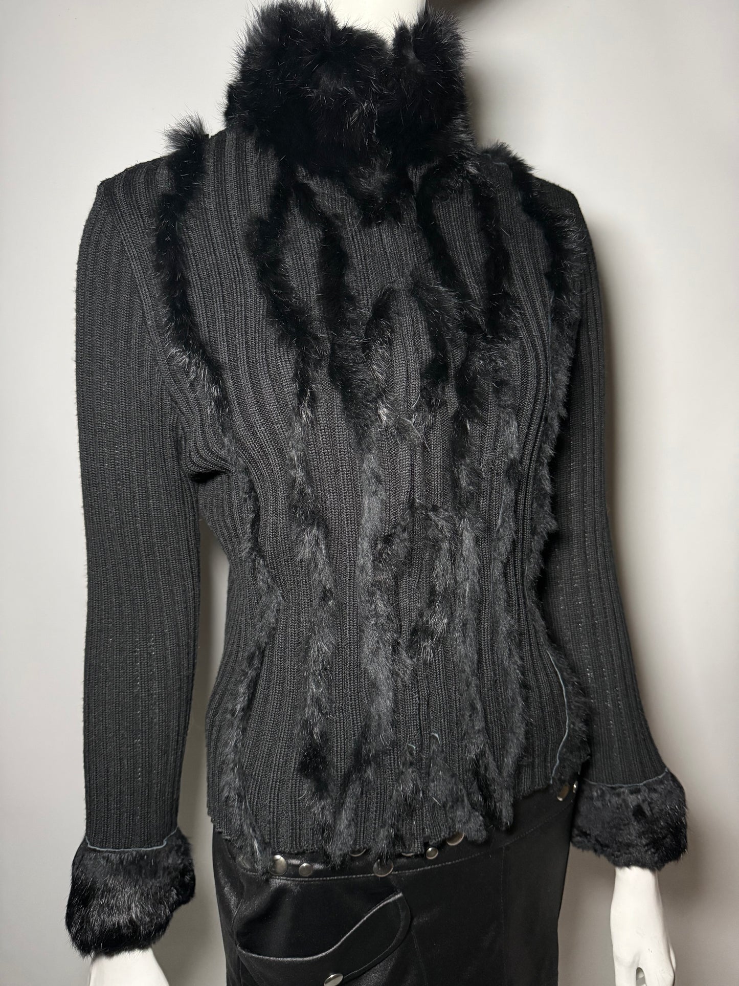 Vintage jacket with genuine fur trim Twinkling Global