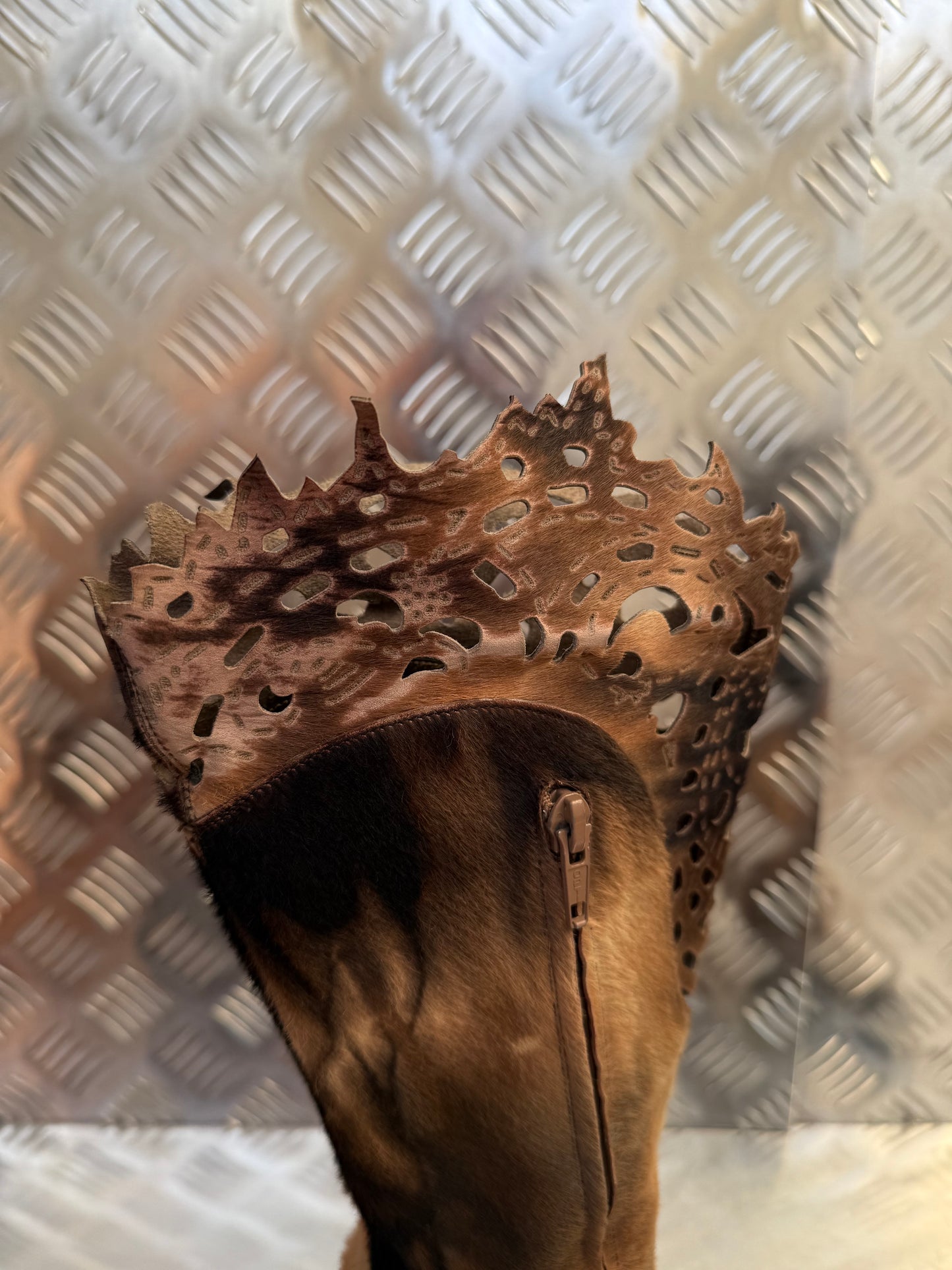 Vintage Italian pony-hair leather boots Twinkling Global