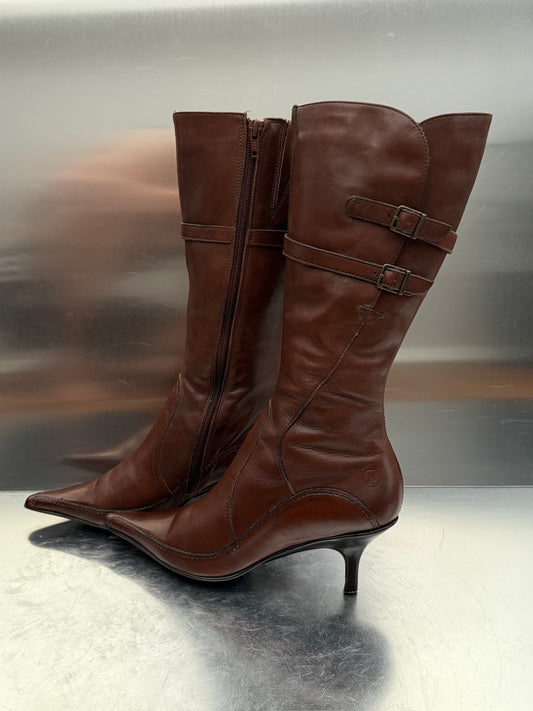 Vintage Brown Leather Boots Bronx Twinkling Global