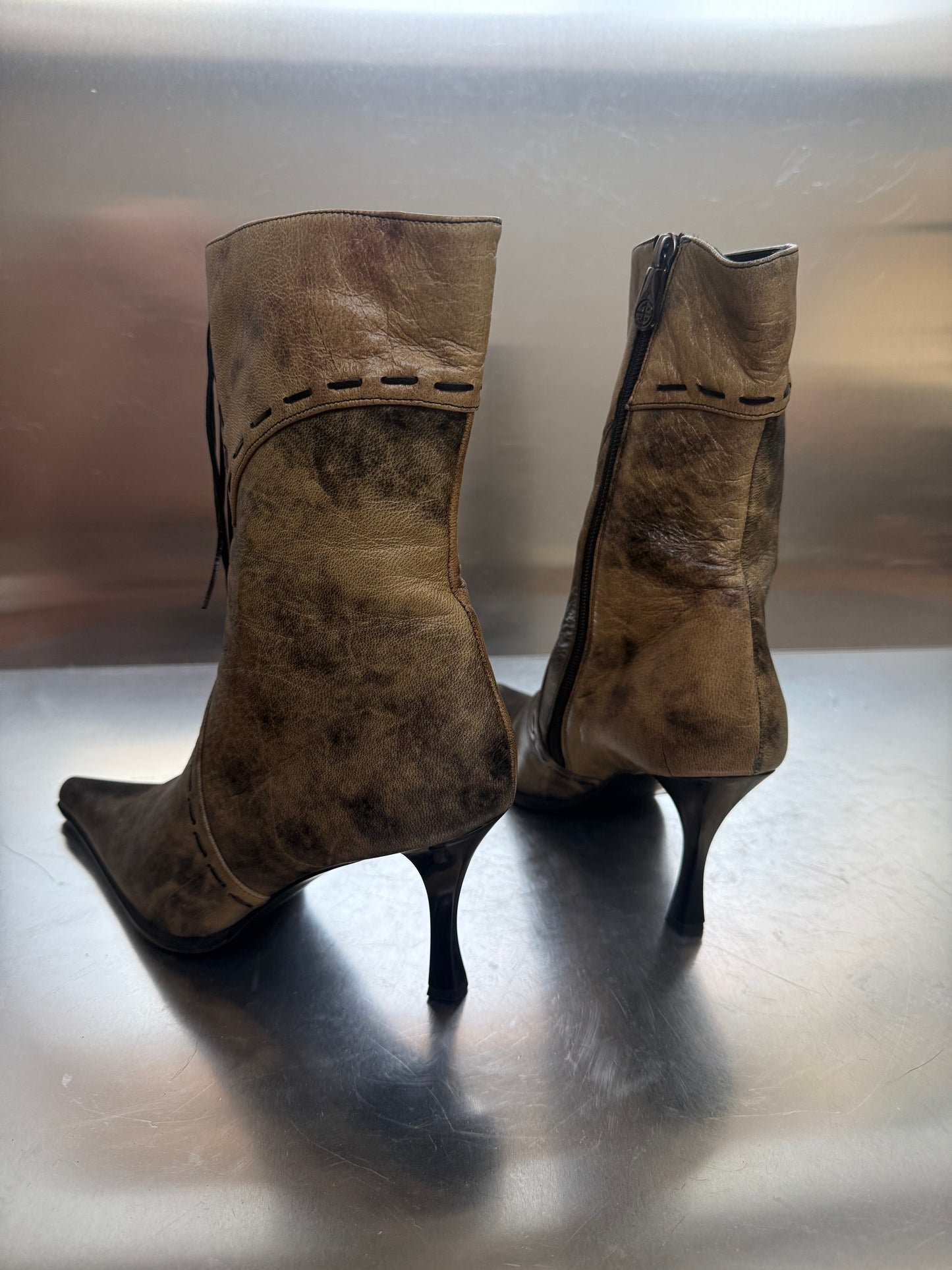 Vintage Leather Boots Giovanni Giusti Twinkling Global