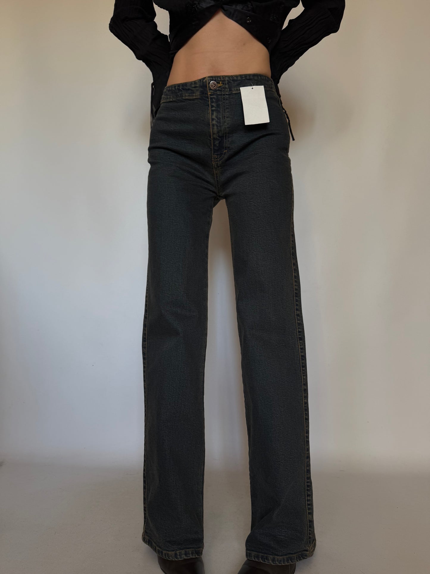 Vintage Rust-Tone Stretch Jeans Twinkling Global