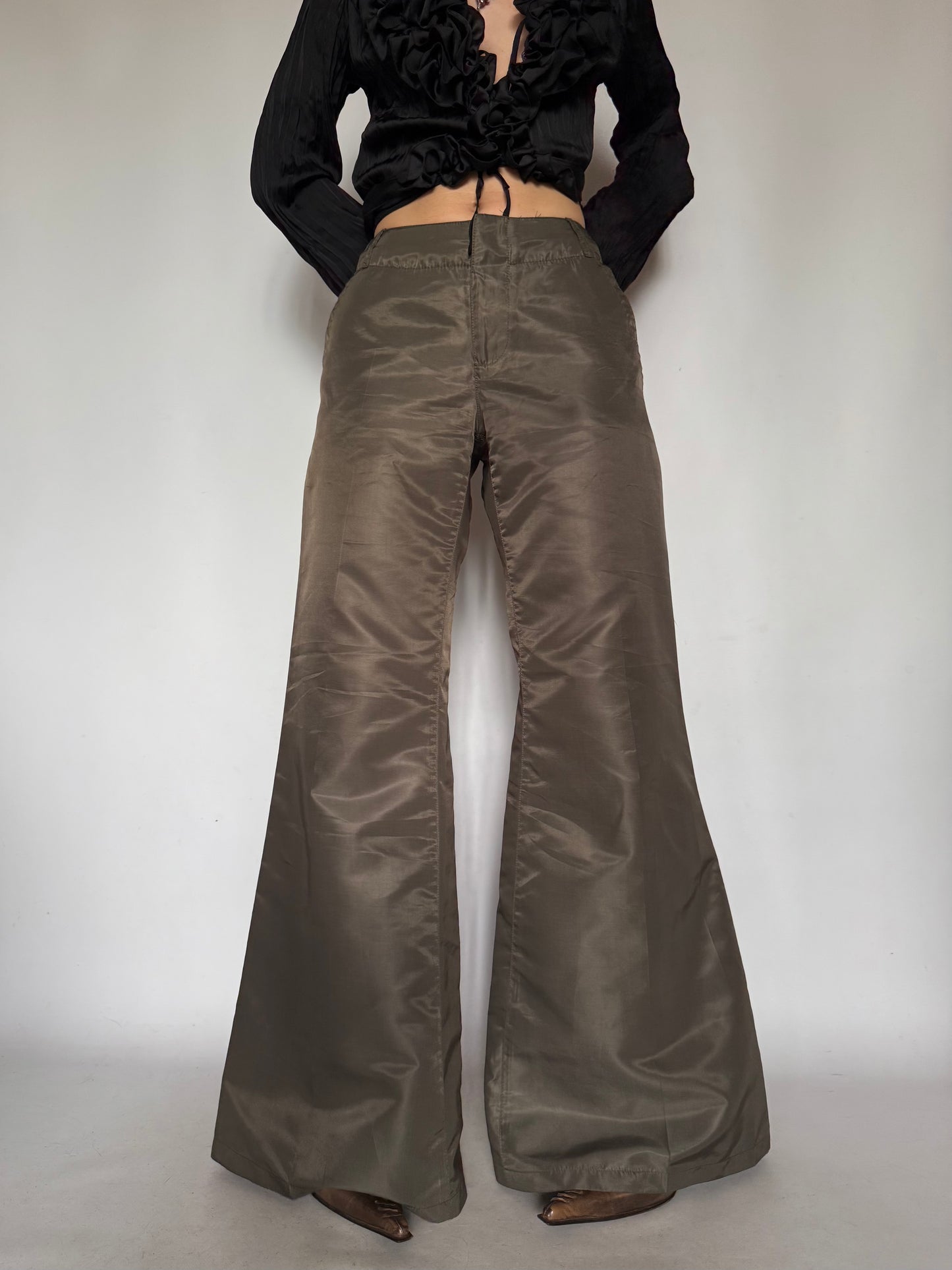 Vintage  Wide-Leg Trousers Khaki Miss sixty Twinkling Global
