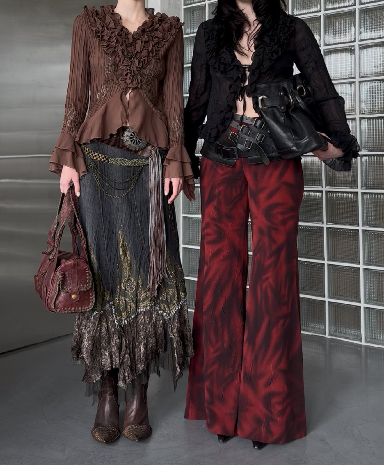 Vintage Flared Trousers - TWINKLING GLOBAL