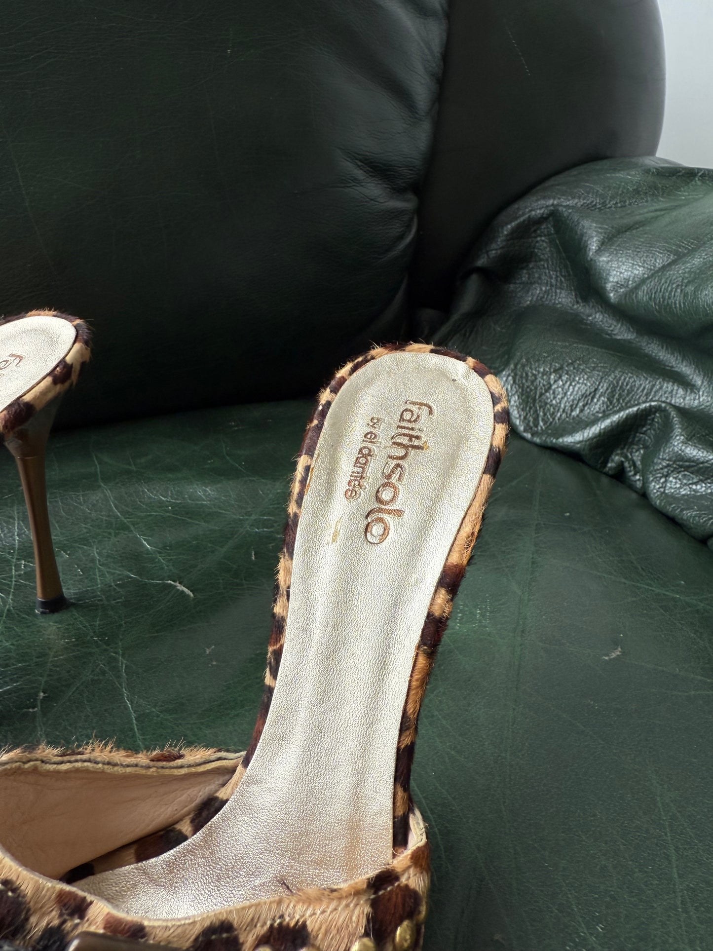 Vintage Leopard Print Mules Faith by El Dantes – Twinkling Global