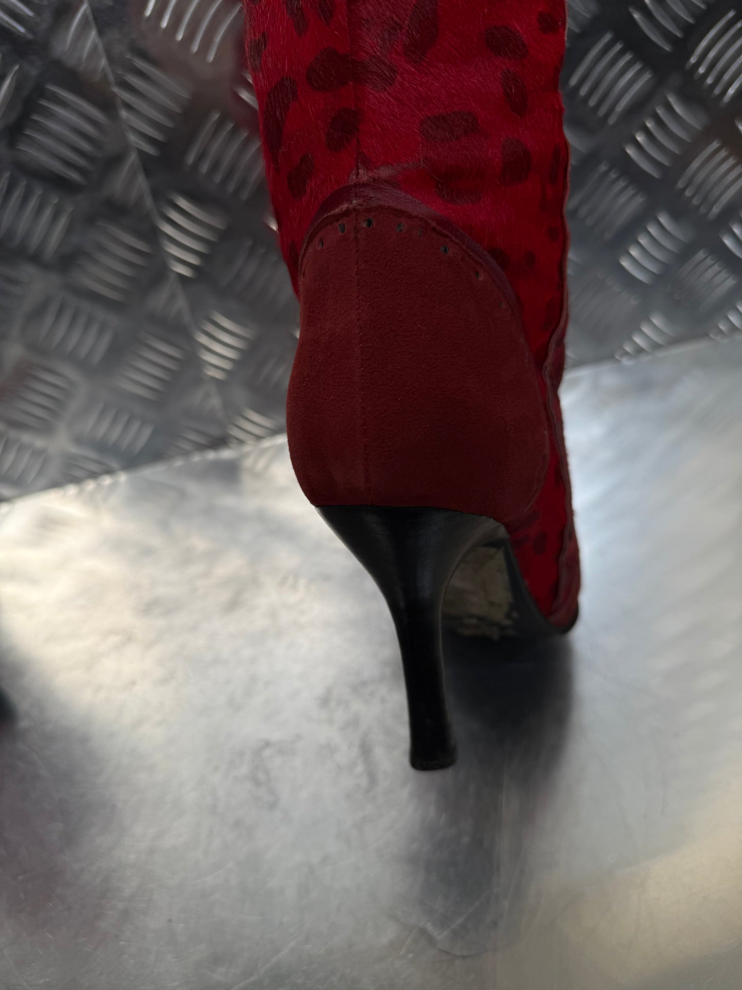 Vintage leather boot with pony hair TWINKLING GLOBAL