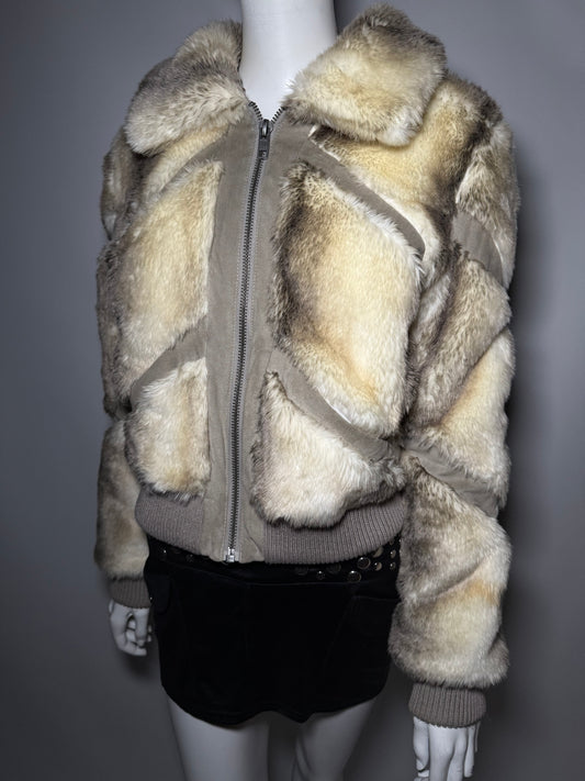 Vintage faux fur bomber jacket Twinkling Global