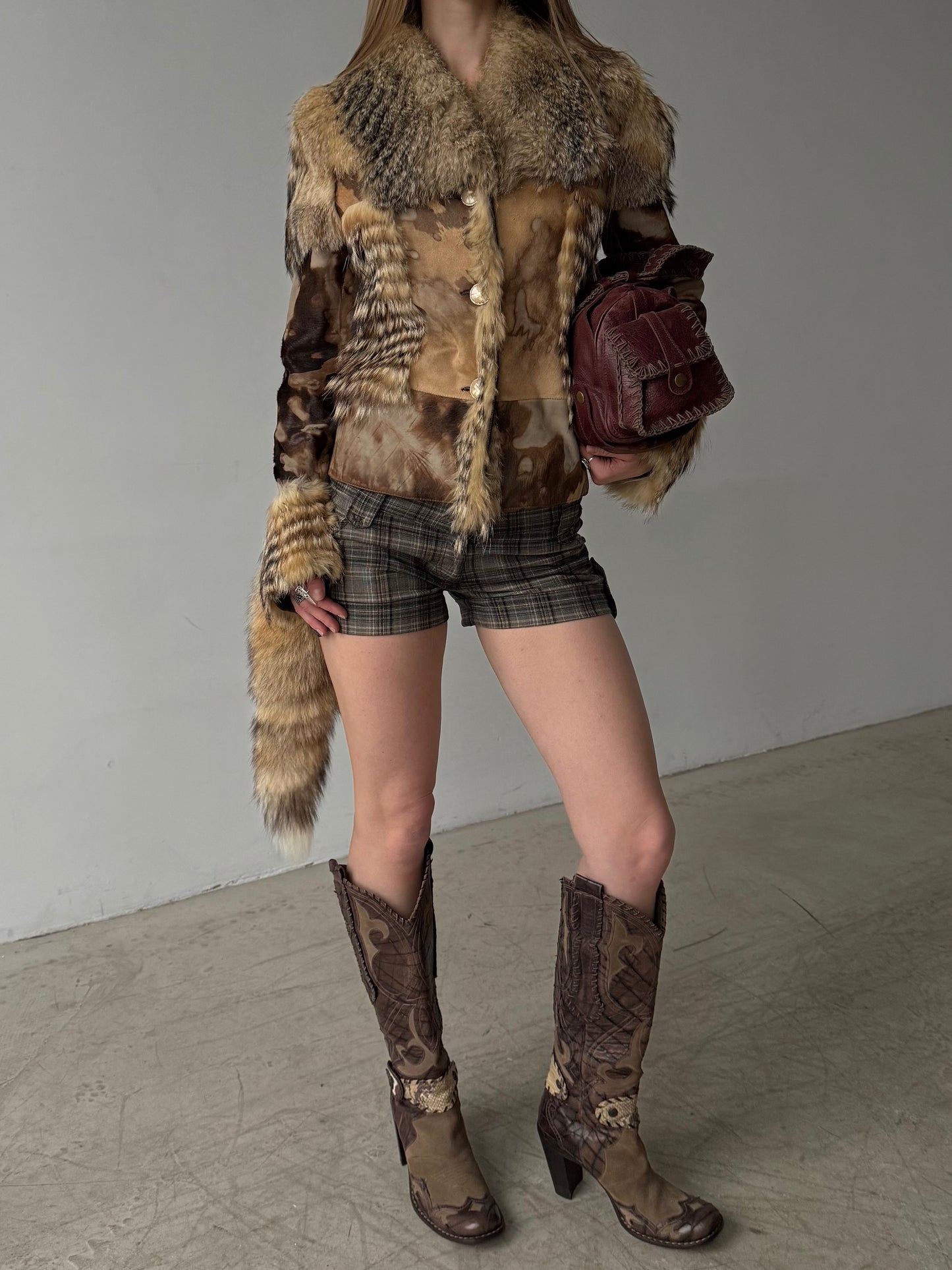 Vintage Italian leather cowboy boots TWINKLING GLOBAL