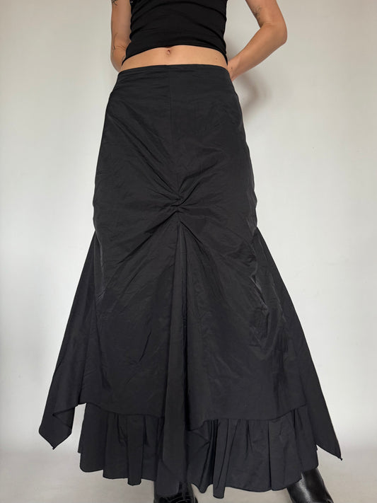 Layered Black Skirt with Draped Back Detail  Twinkling