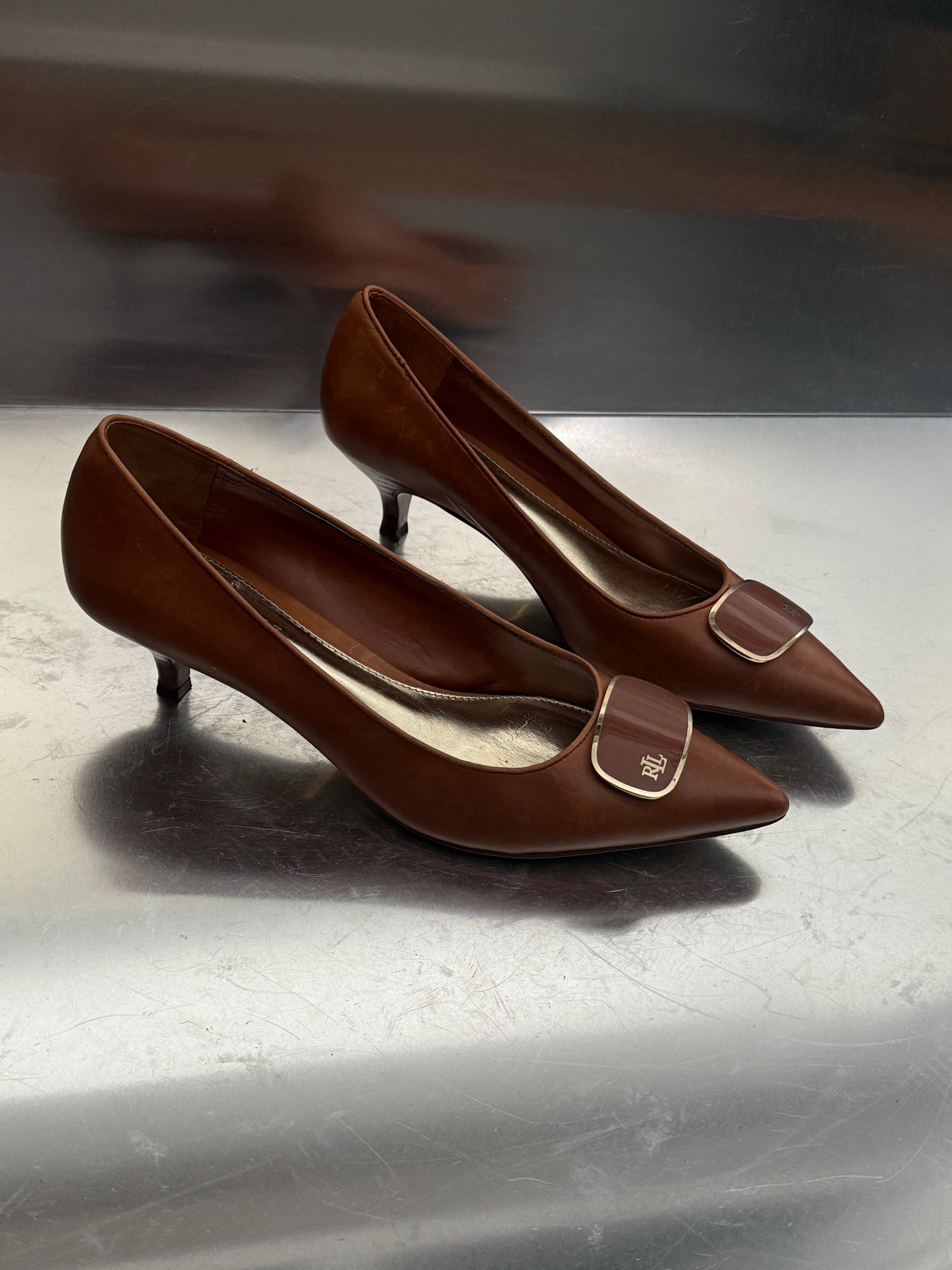 Vintage Ralph Lauren Leather Pumps – Size 38 Twinkling