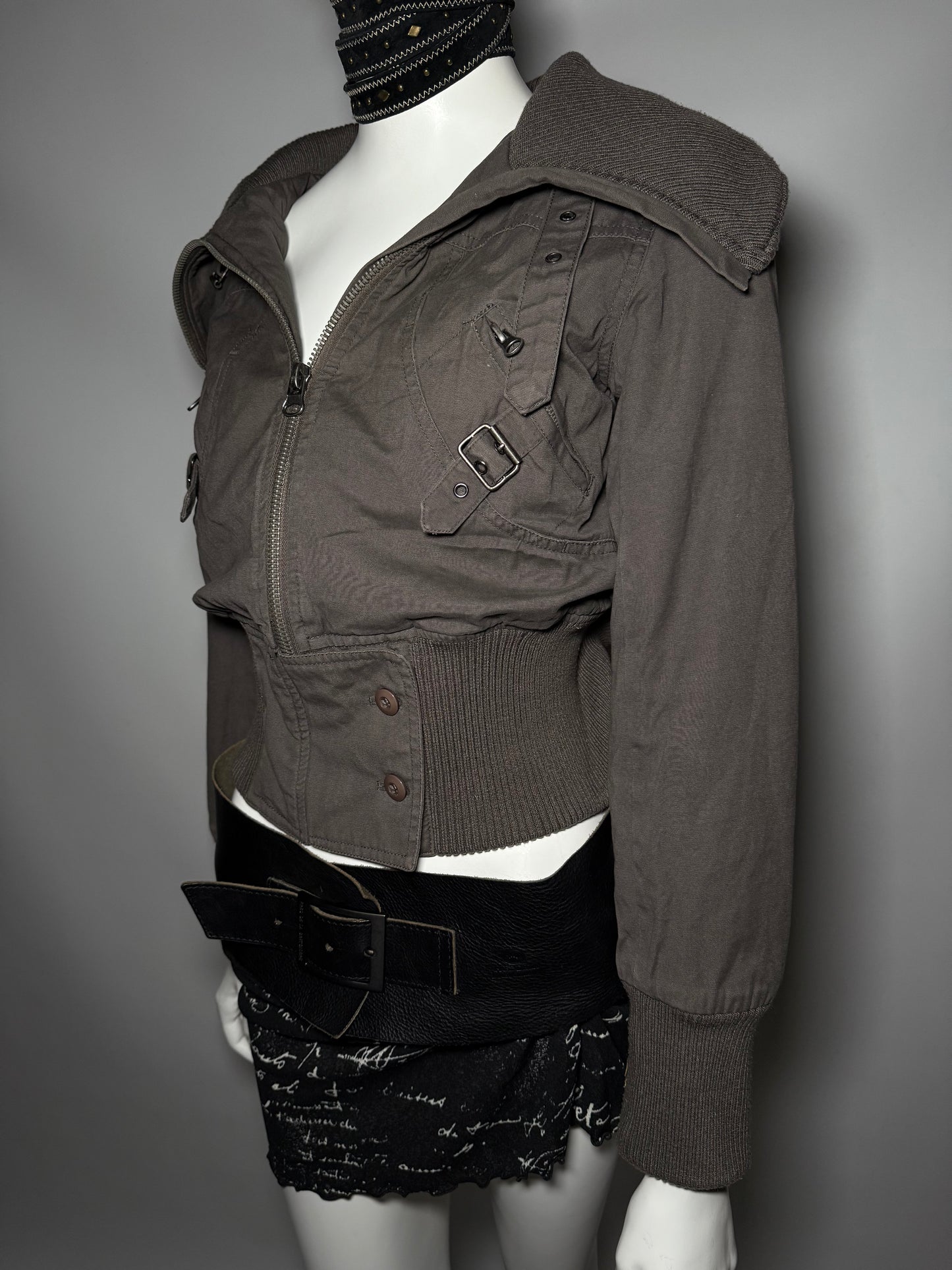 Vintage Cropped Denim Jacket - TWINKLING GLOBAL