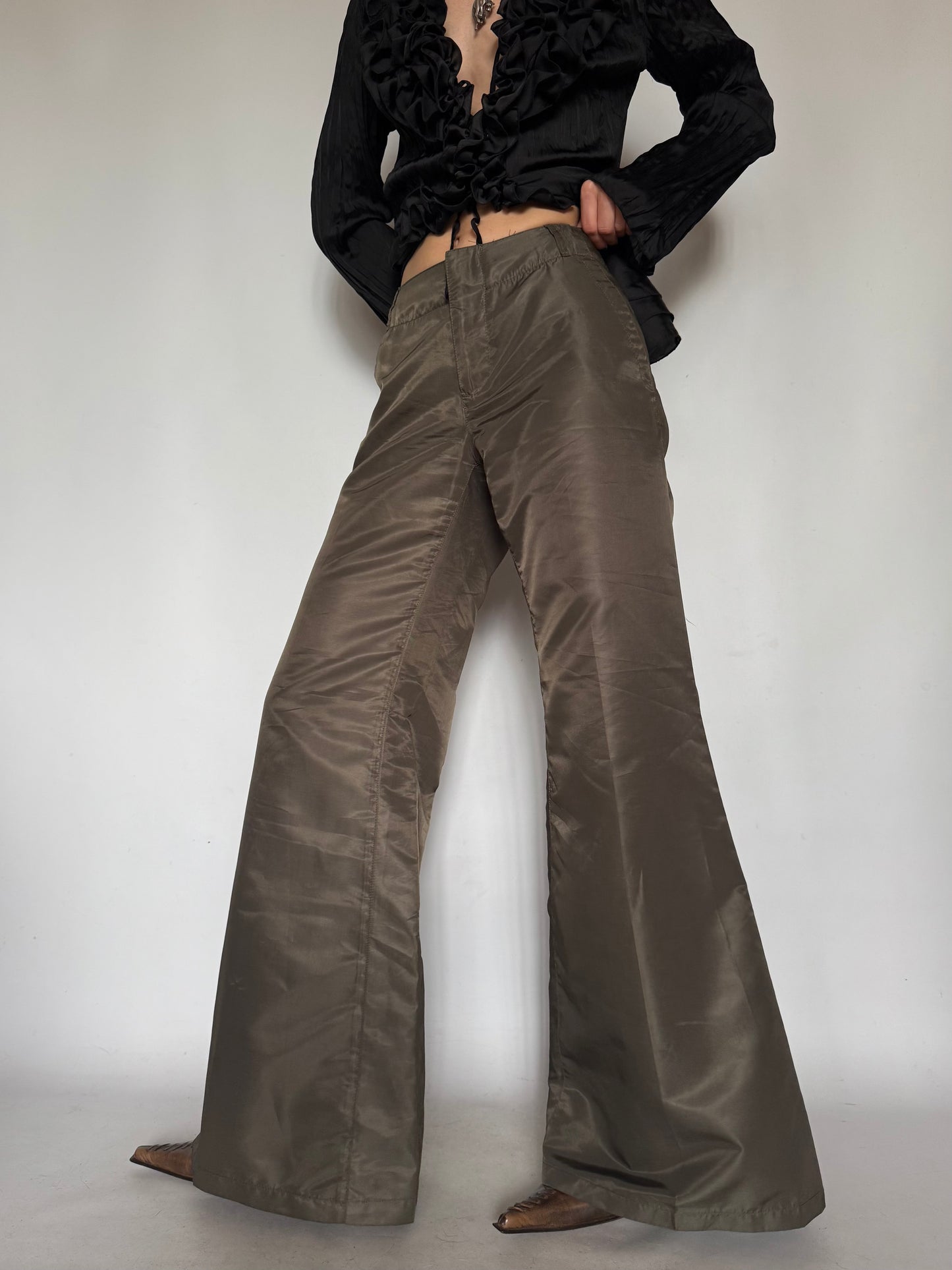 Vintage  Wide-Leg Trousers Khaki Miss sixty Twinkling Global