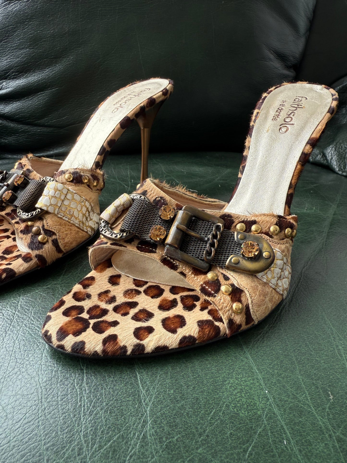 Vintage Leopard Print Mules Faith by El Dantes – Twinkling Global