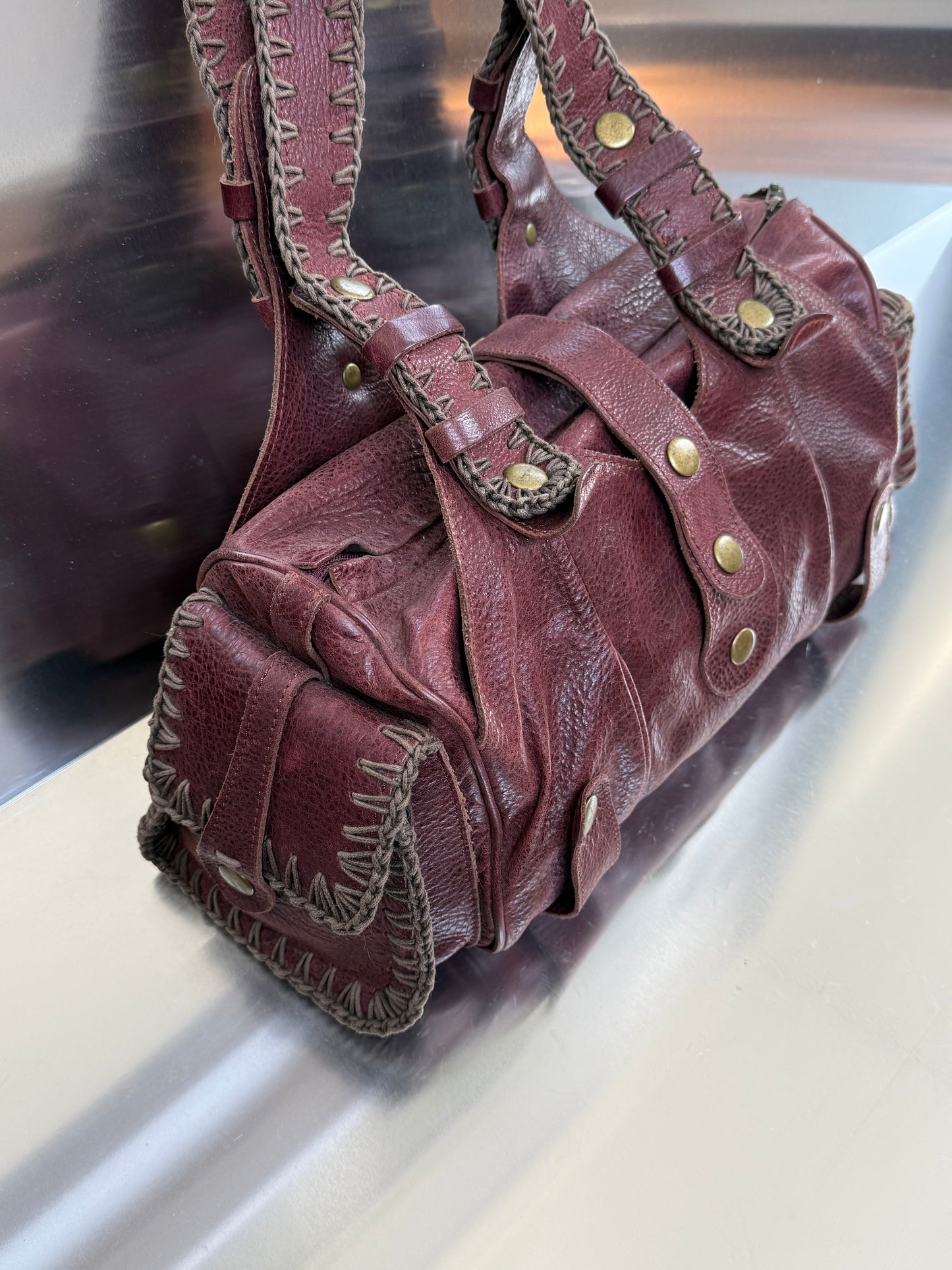 Vintage leather bag - TWINKLING GLOBAL