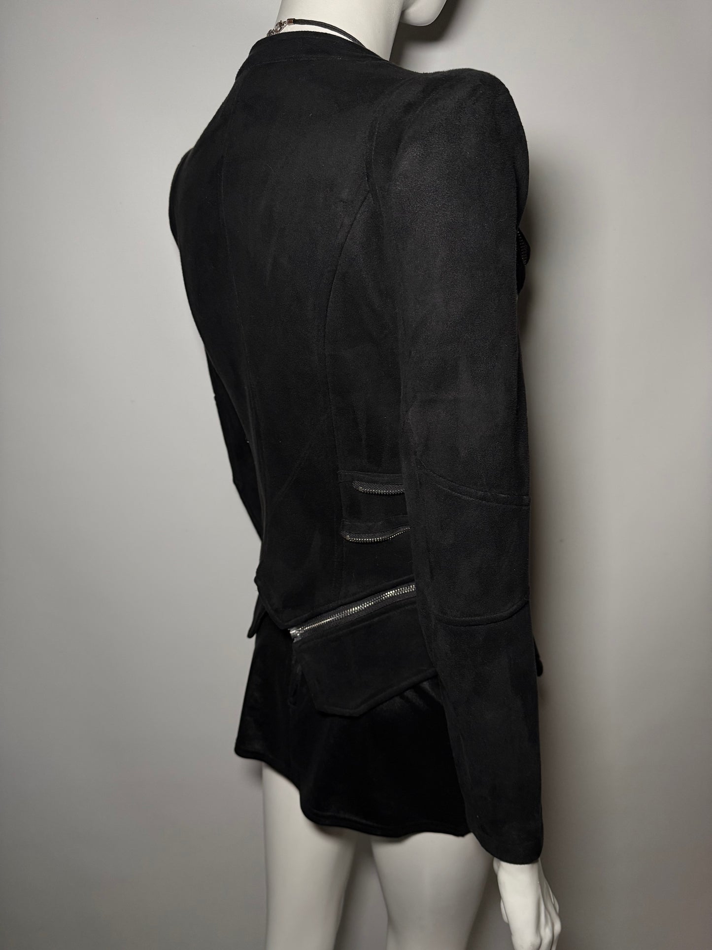 Vintage fitted faux-suede jacket Twinkling Global