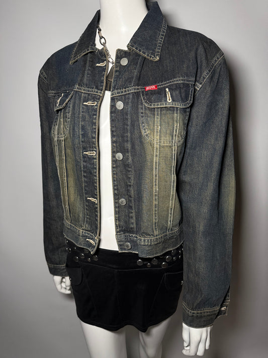 Vintage Miss Sixty rusty-wash denim jacket oversized Twinkling Global