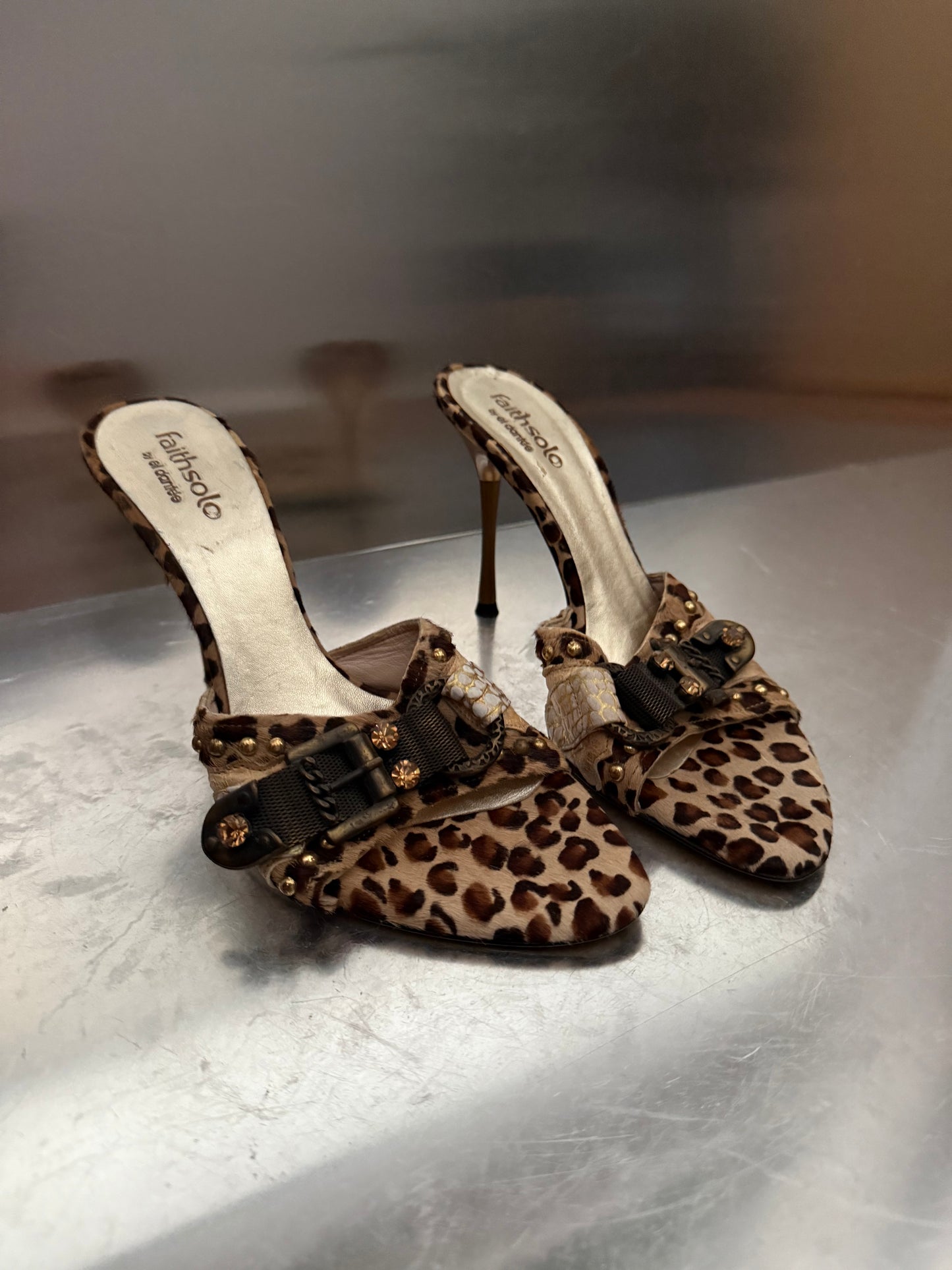 Vintage Leopard Print Mules Faith by El Dantes – Twinkling Global