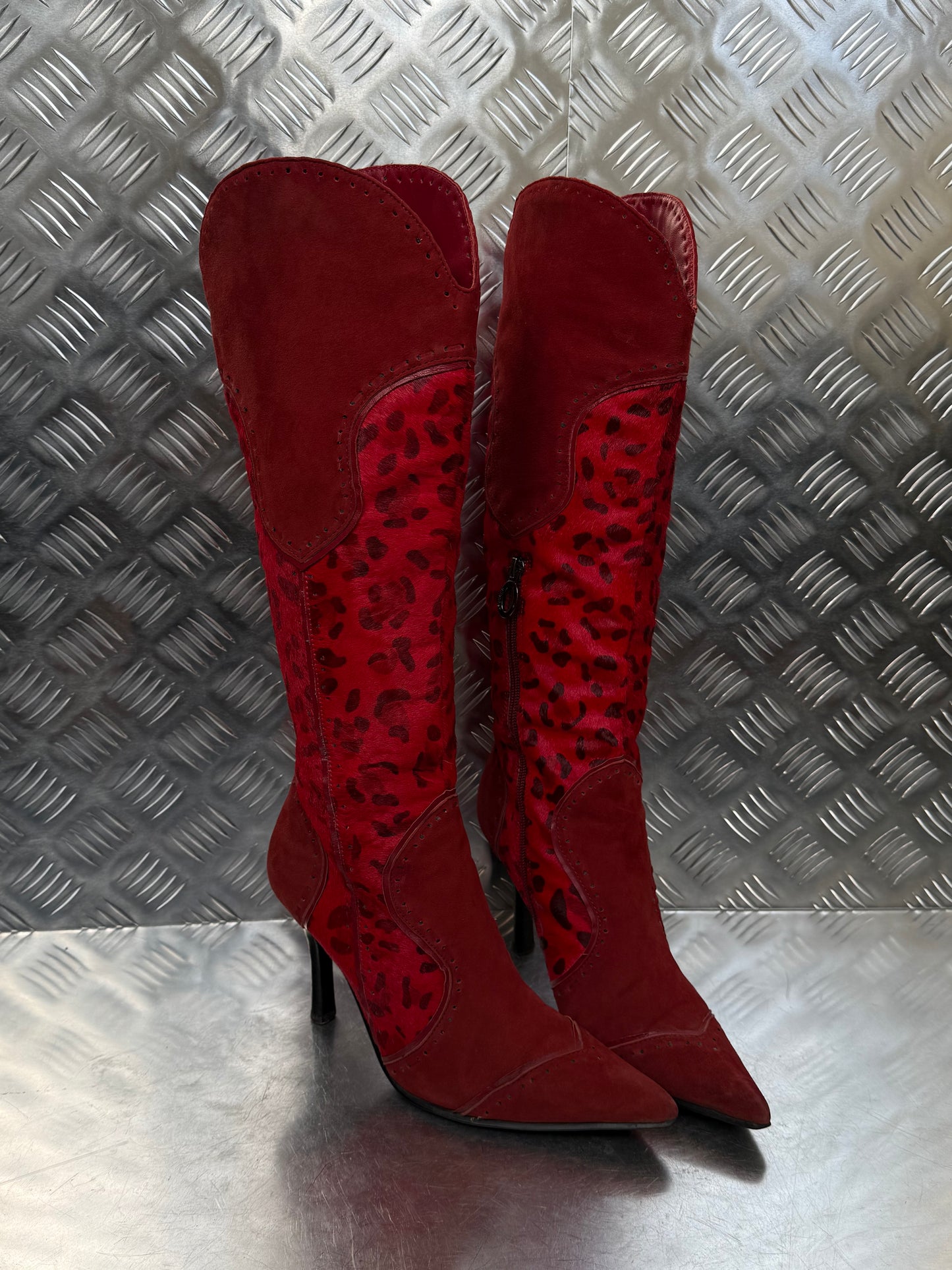 Vintage leather boot with pony hair TWINKLING GLOBAL