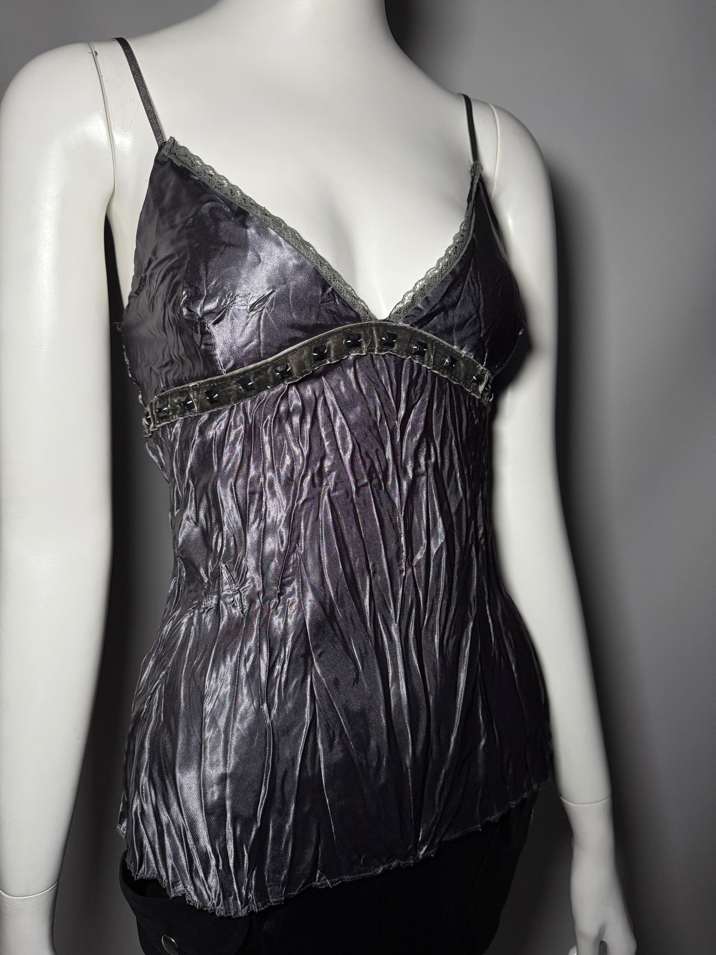 Shiny Crinkled Camisole Top TWINKLING