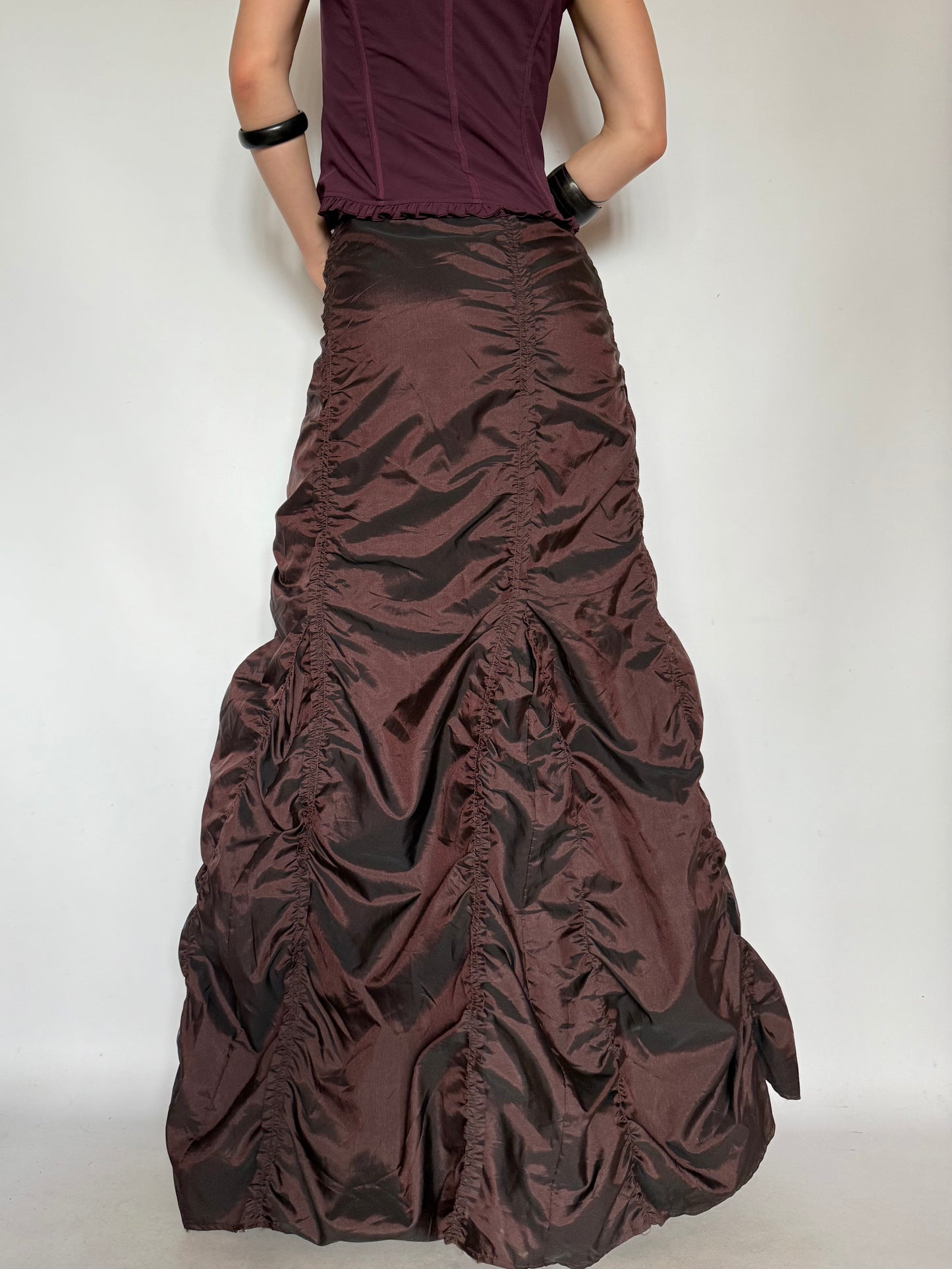 Vintage Ruched Maxi Skirt – Twinkling Global