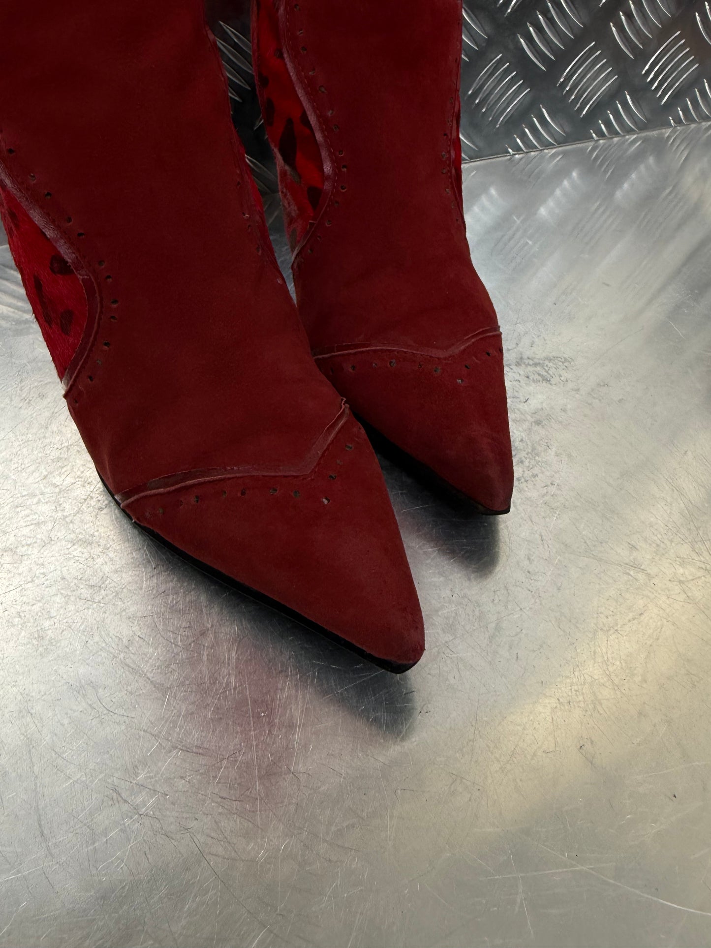 Vintage leather boot with pony hair TWINKLING GLOBAL