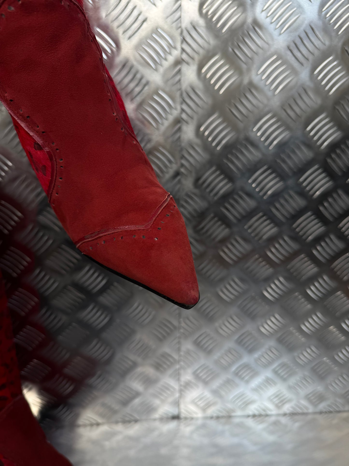 Vintage leather boot with pony hair TWINKLING GLOBAL