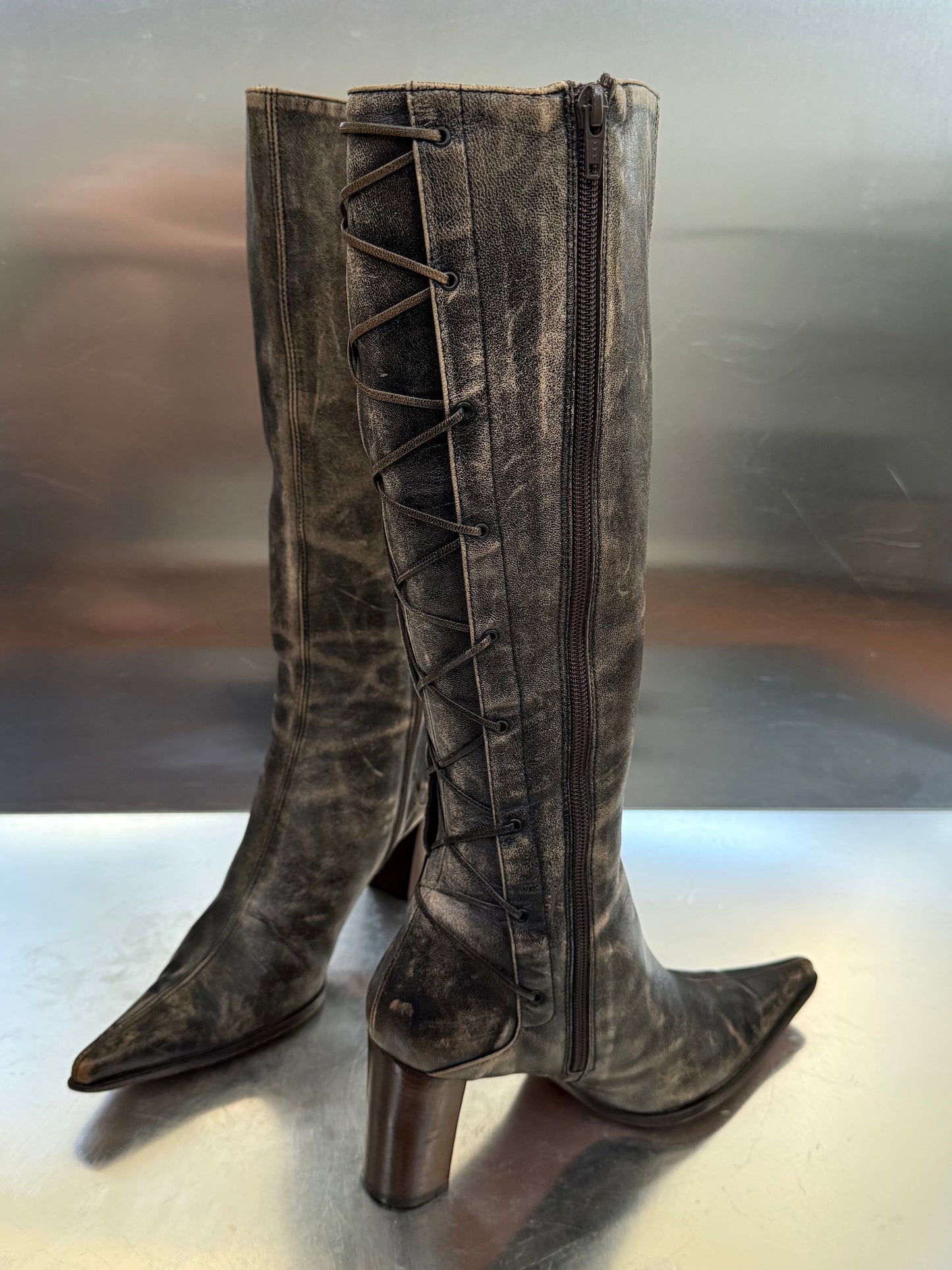 Vintage Leather Boots Kallisté Twinkling Global
