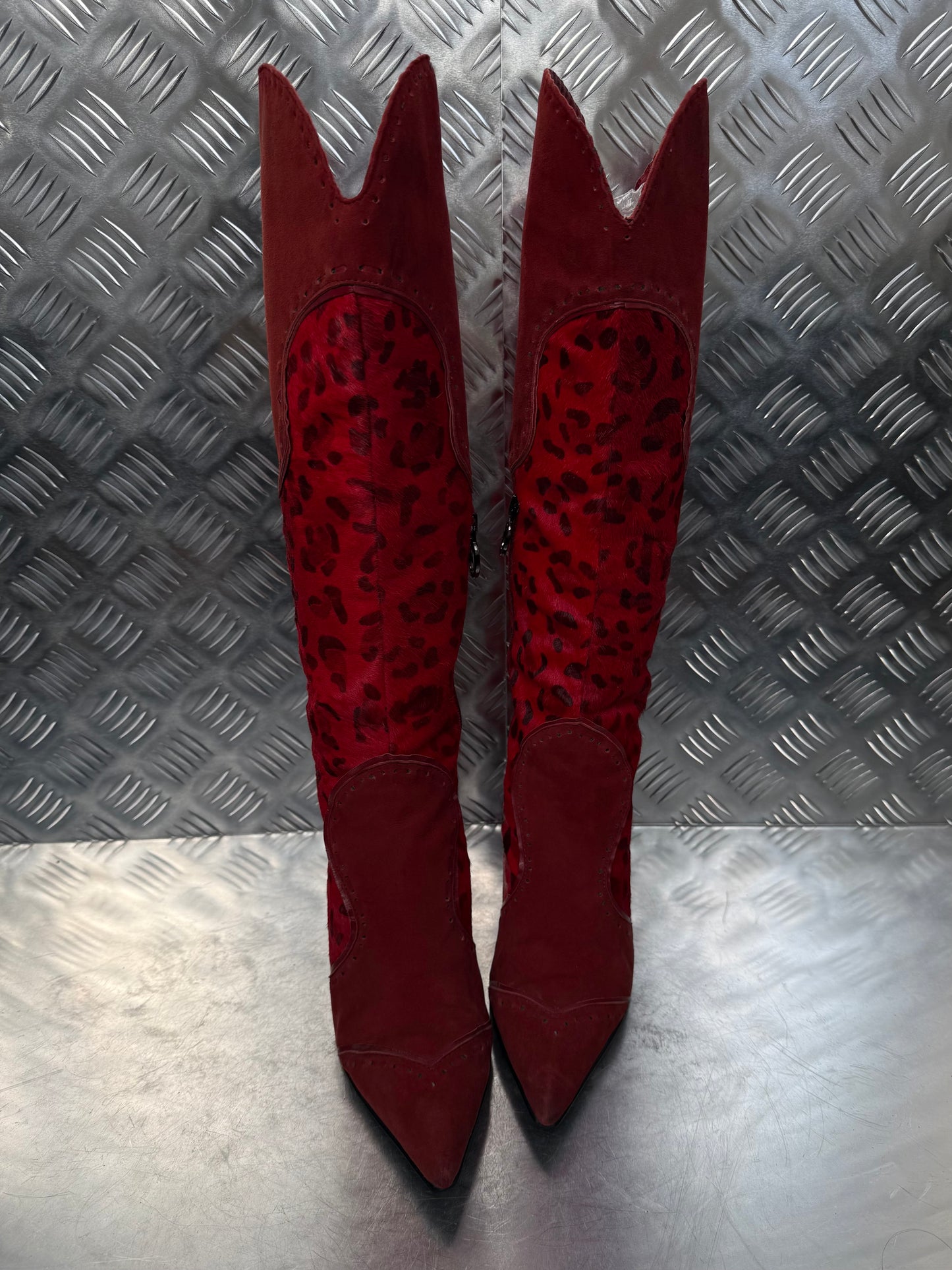 Vintage leather boot with pony hair TWINKLING GLOBAL