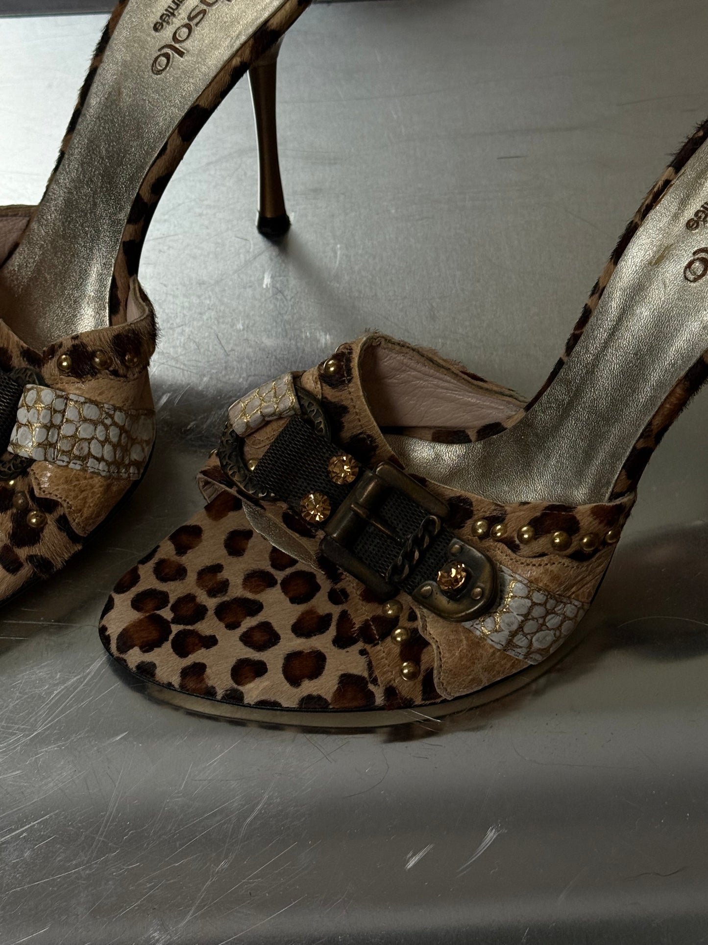 Vintage Leopard Print Mules Faith by El Dantes – Twinkling Global