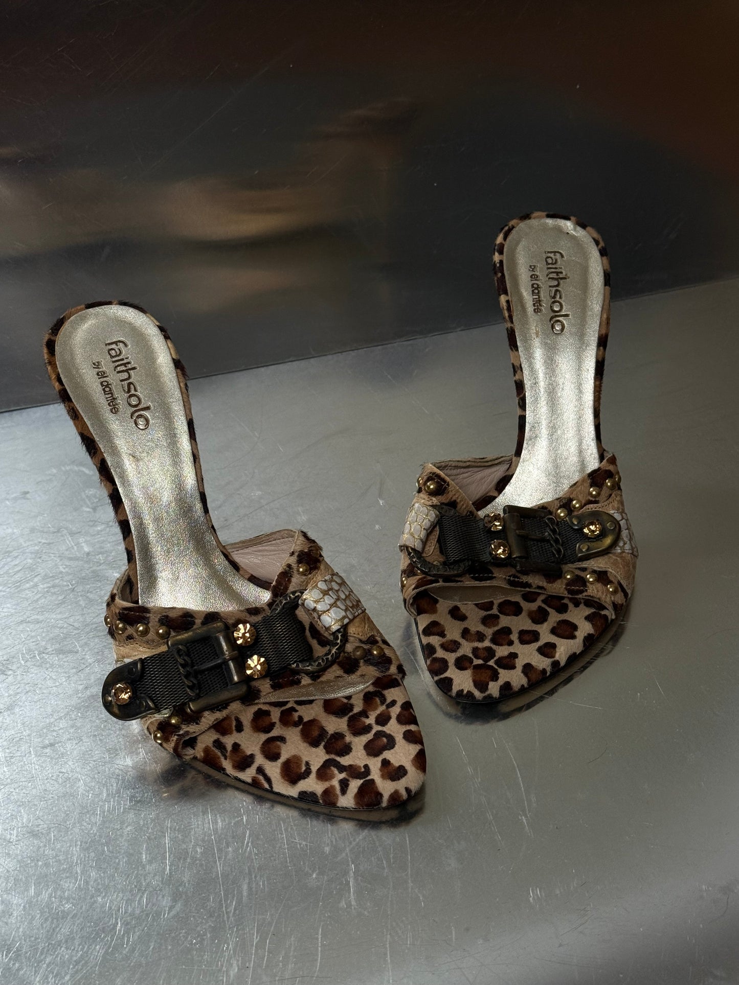 Vintage Leopard Print Mules Faith by El Dantes – Twinkling Global
