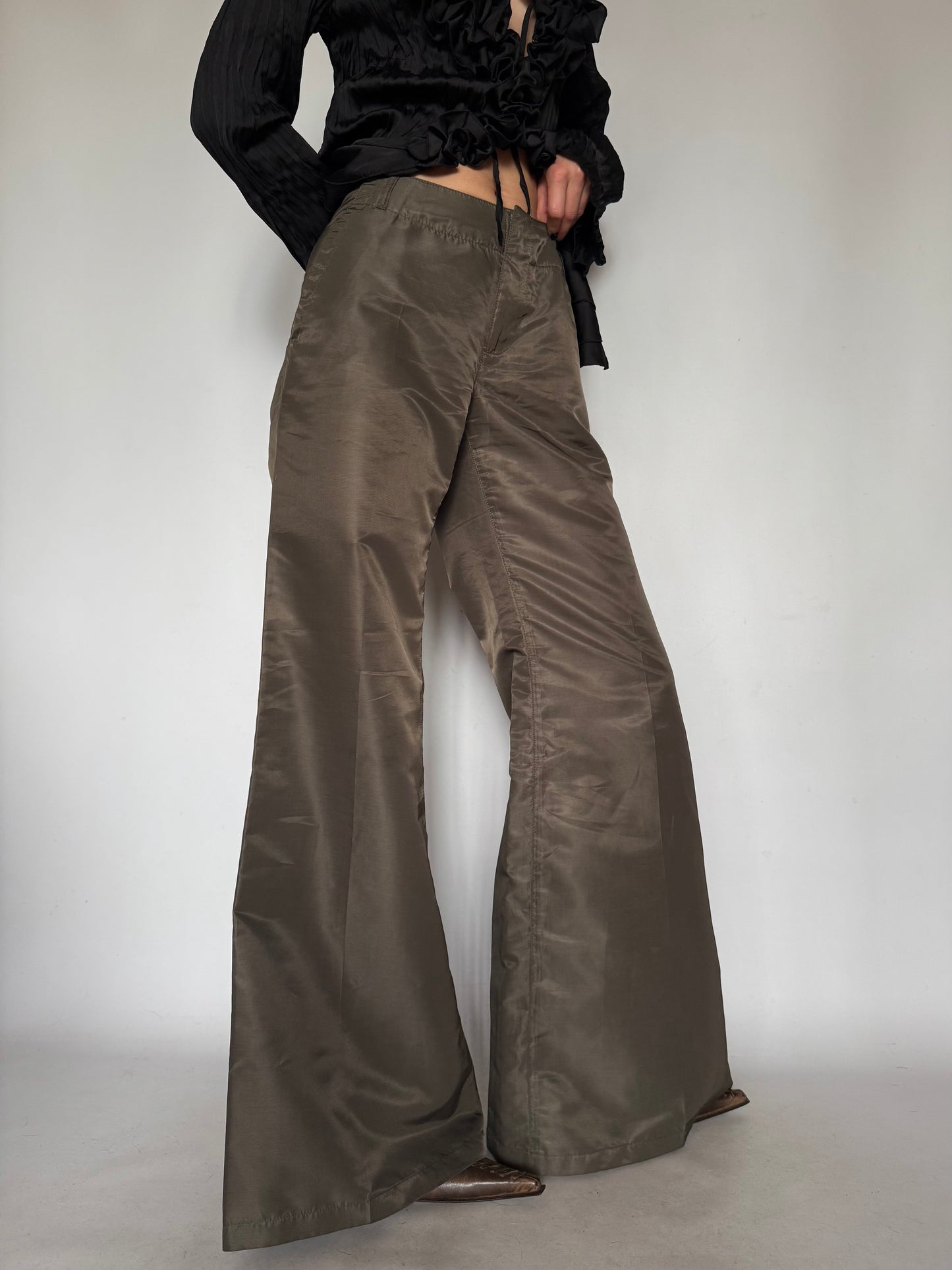Vintage  Wide-Leg Trousers Khaki Miss sixty Twinkling Global