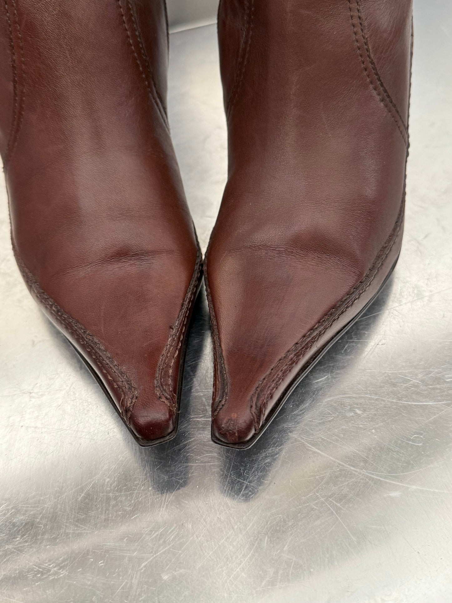 Vintage Brown Leather Boots Bronx Twinkling Global