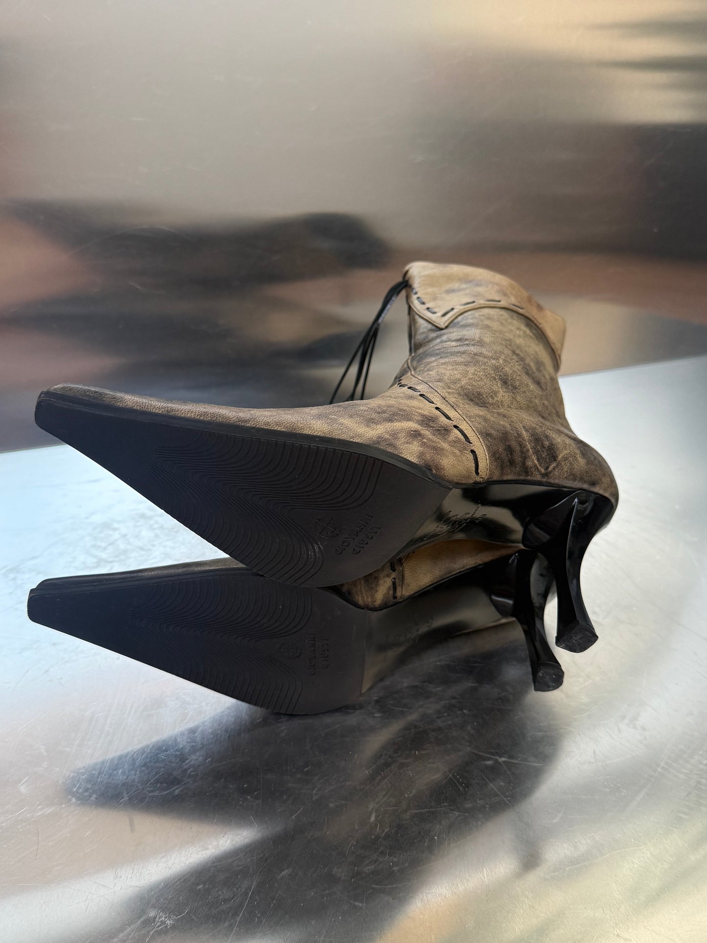 Vintage Leather Boots Giovanni Giusti Twinkling Global