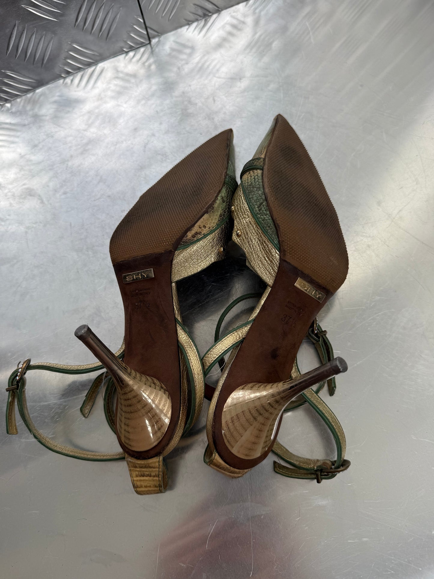 Vintage Shy leather slingback mules Twinkling Global