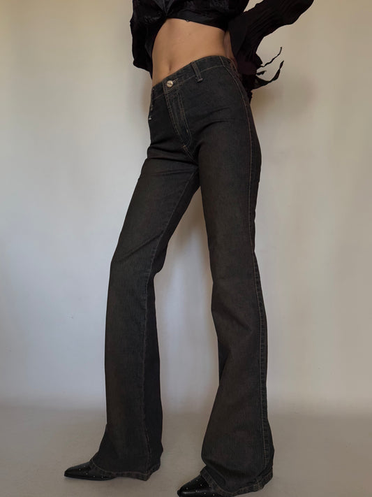 Vintage Rust-Tone Flared Jeans Twinkling Global