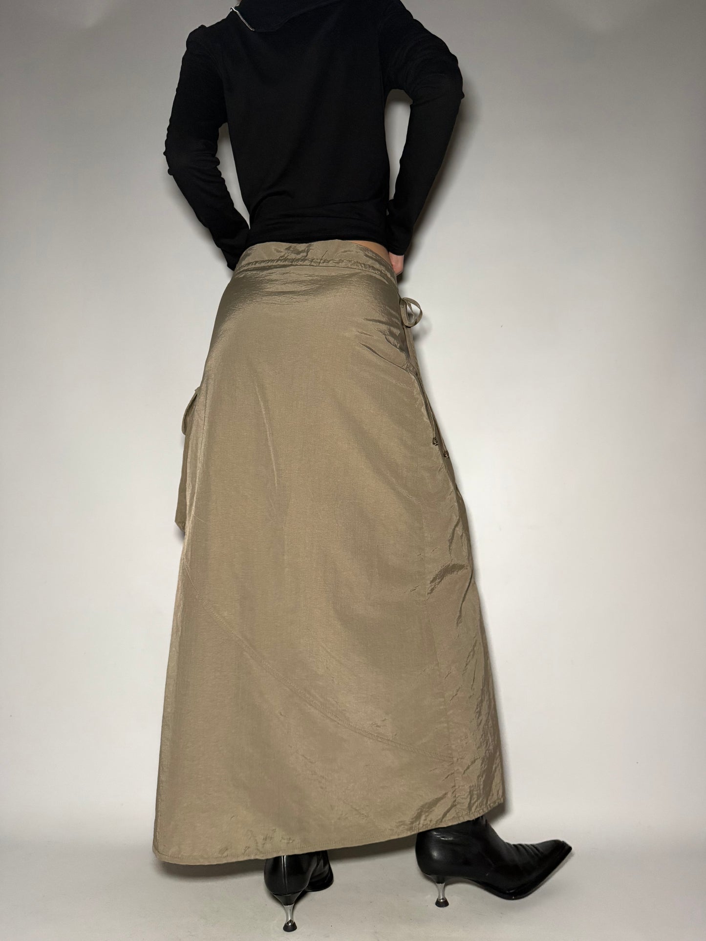 Roccobarocco Ruched Maxi Cargo Skirt Twinkling Global