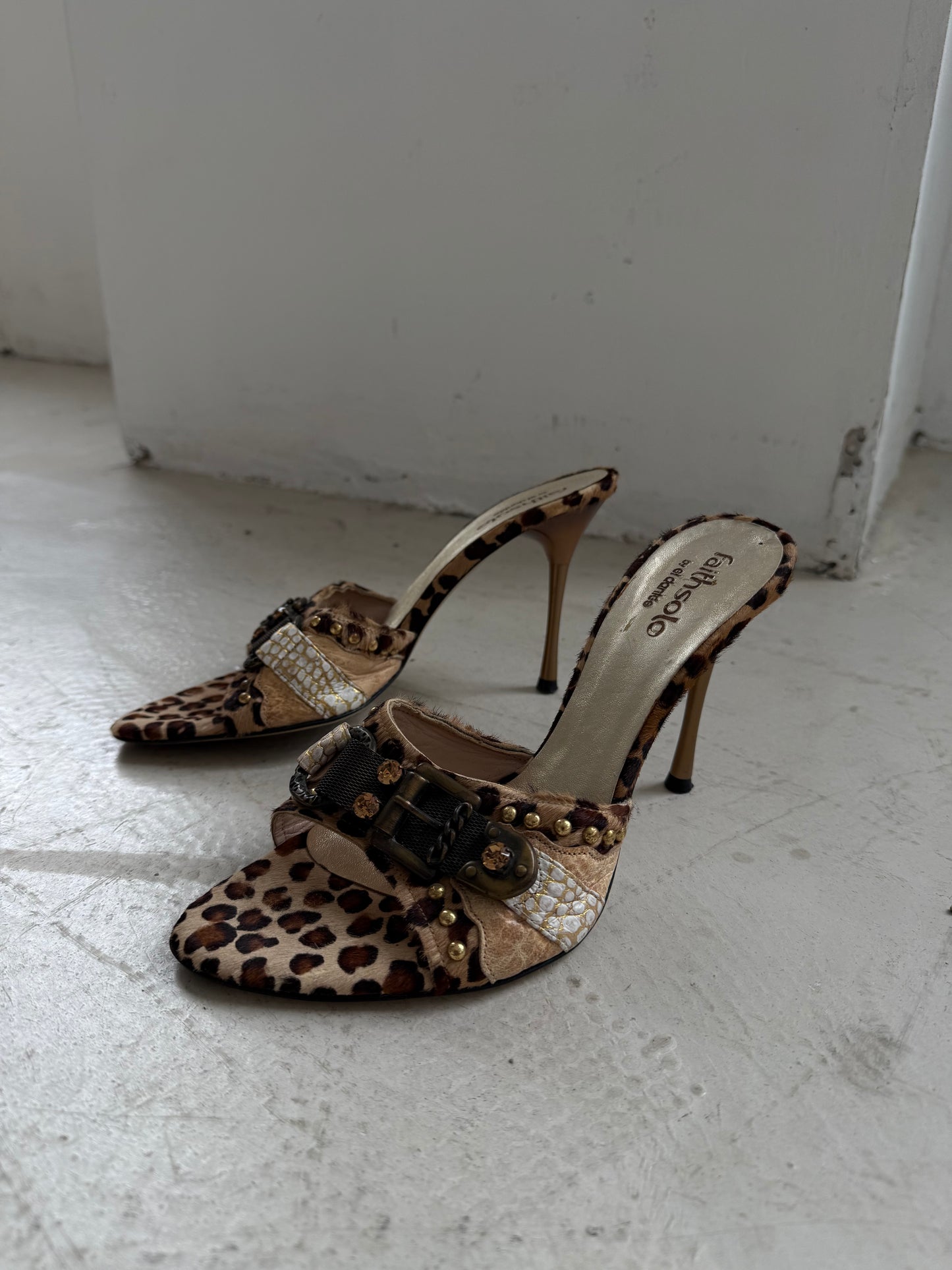 Vintage Leopard Print Mules Faith by El Dantes – Twinkling Global